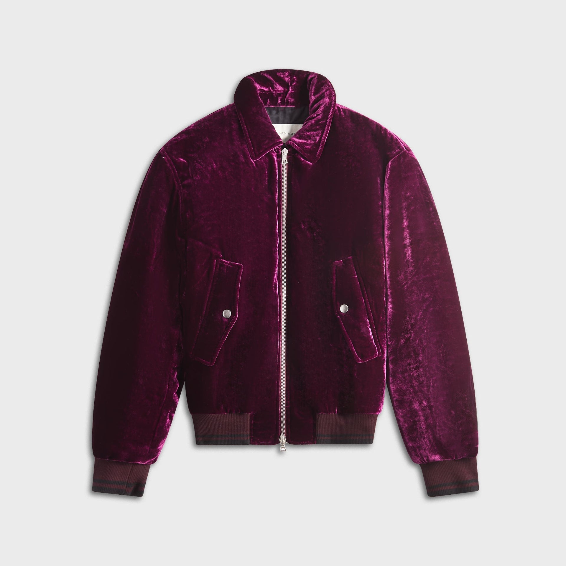 Dries Van Noten Fluid Viscose Silk Velvet Jacket - Violet