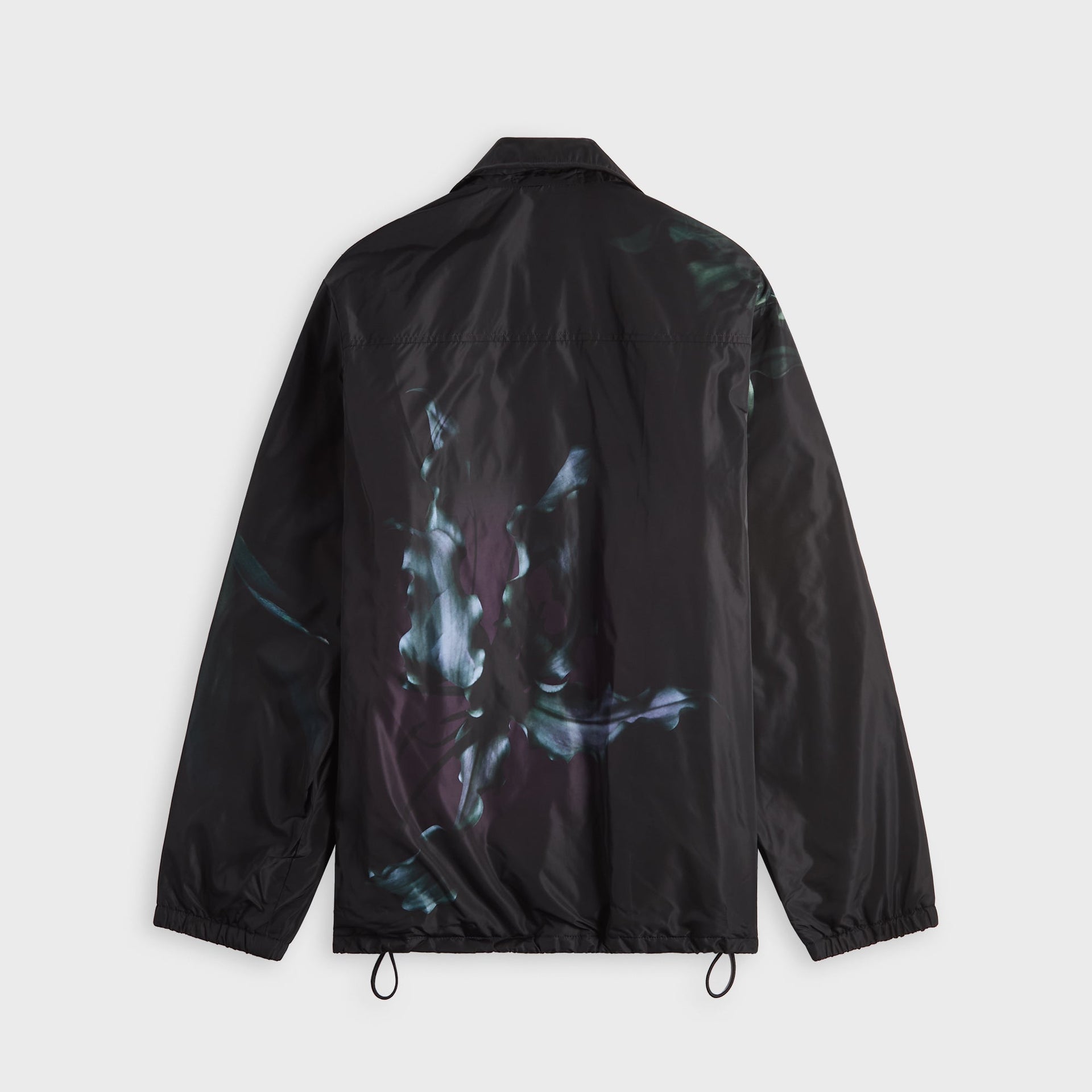 Dries Van Noten Flower Print Water Repellent Nylon Jacket - Black