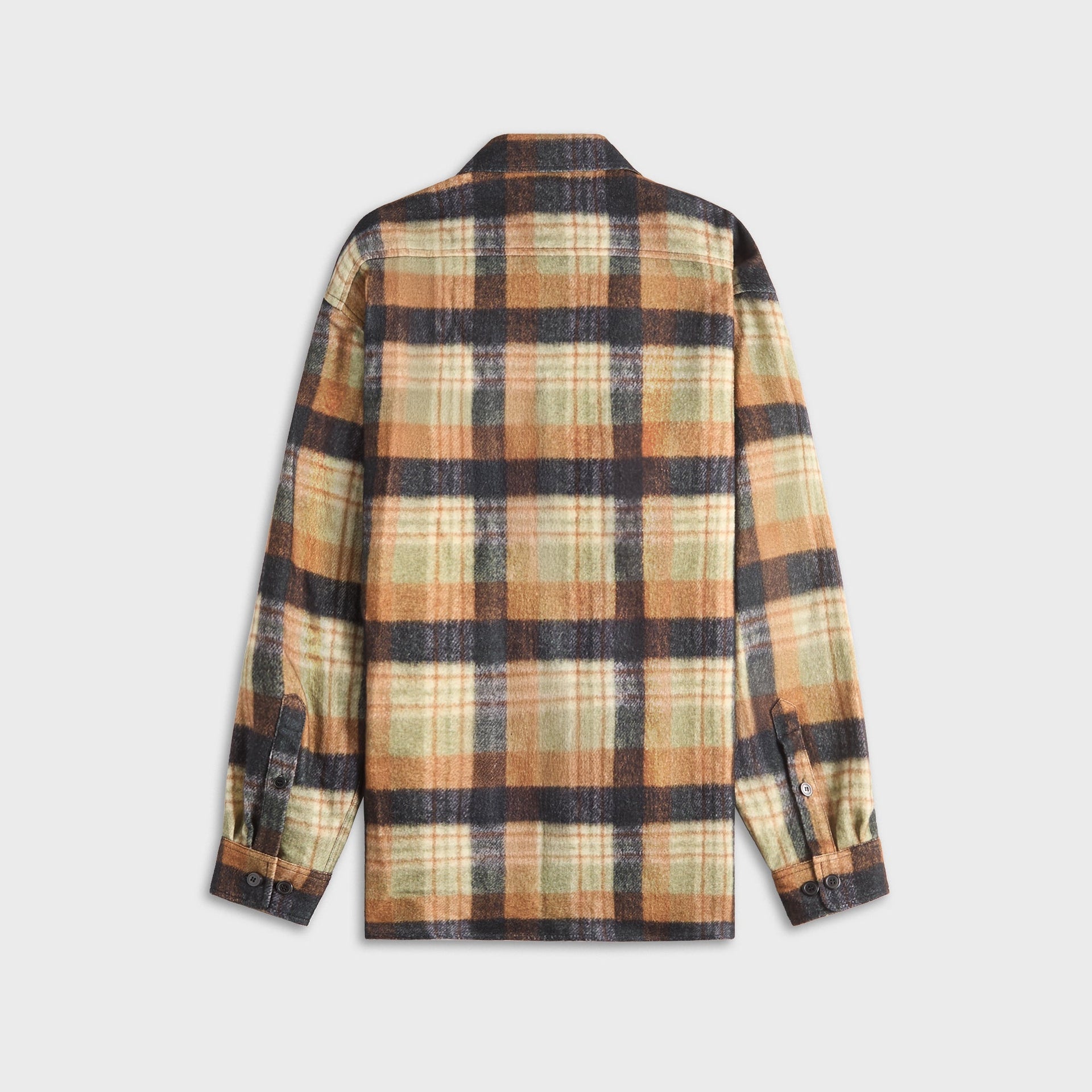 Dries Van Noten Check Print Wool Shirt - Ocra