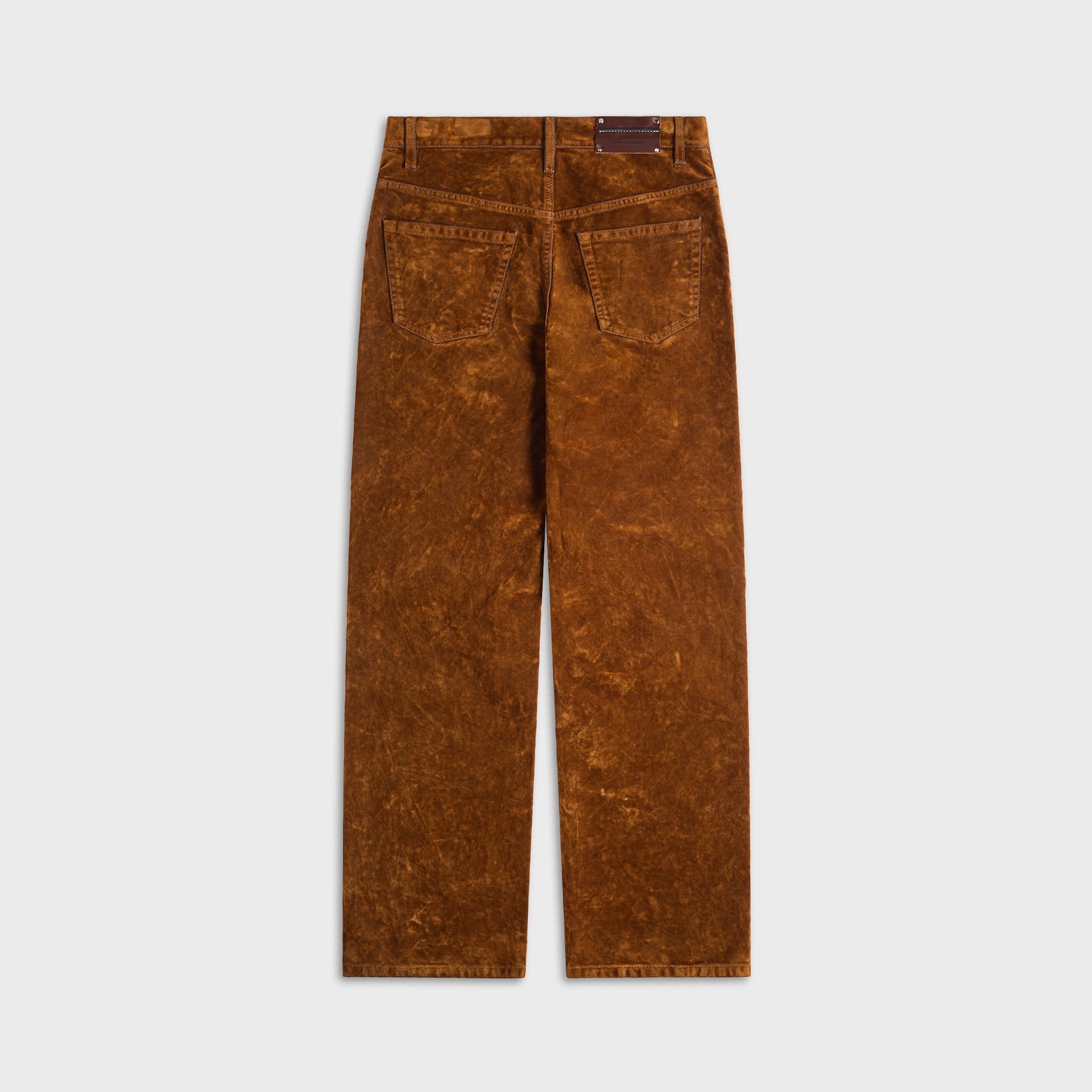 Dries Van Noten Flocked Rinse Wash Pant - Umber
