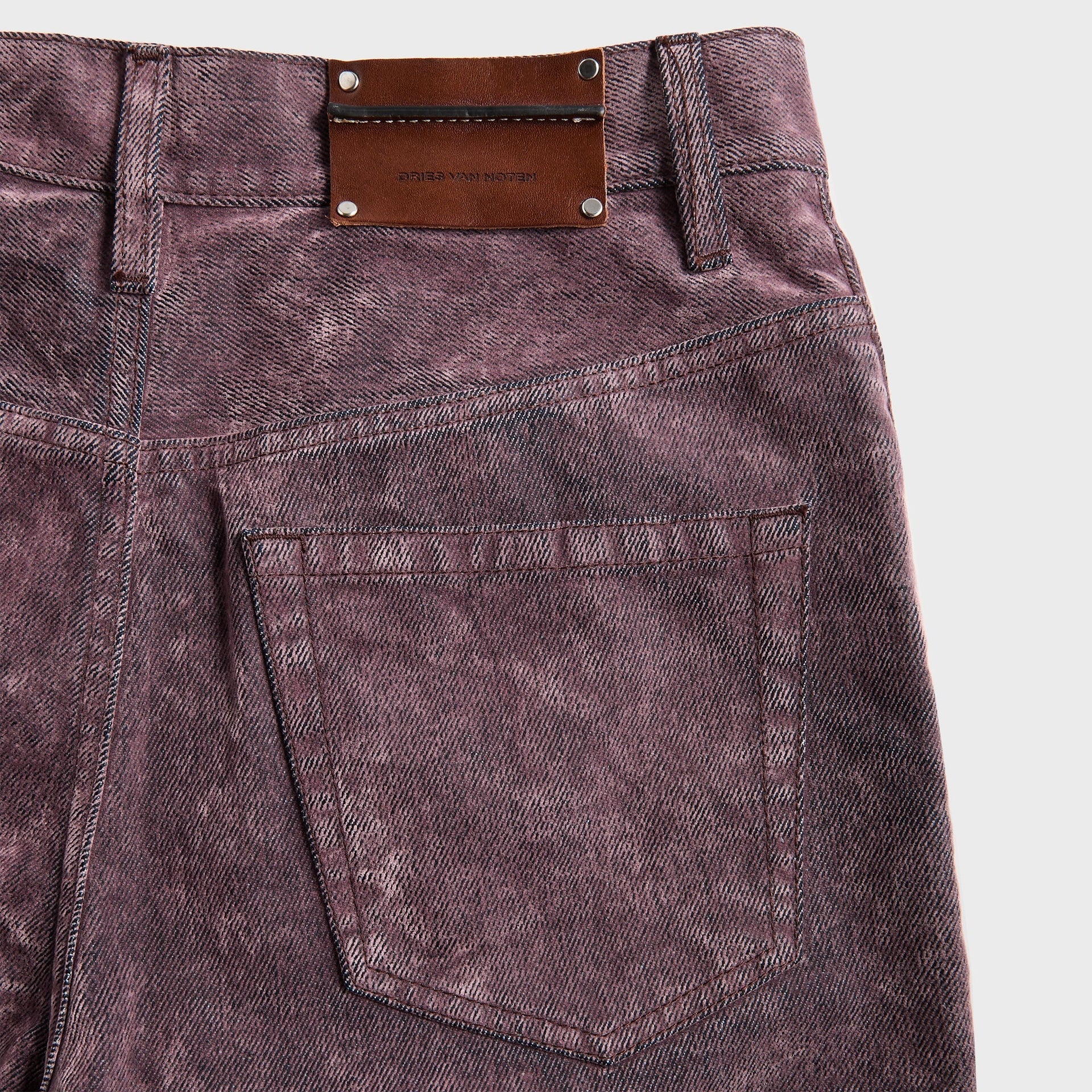 Dries Van Noten Flocked Rinse Wash Pant - Lilac