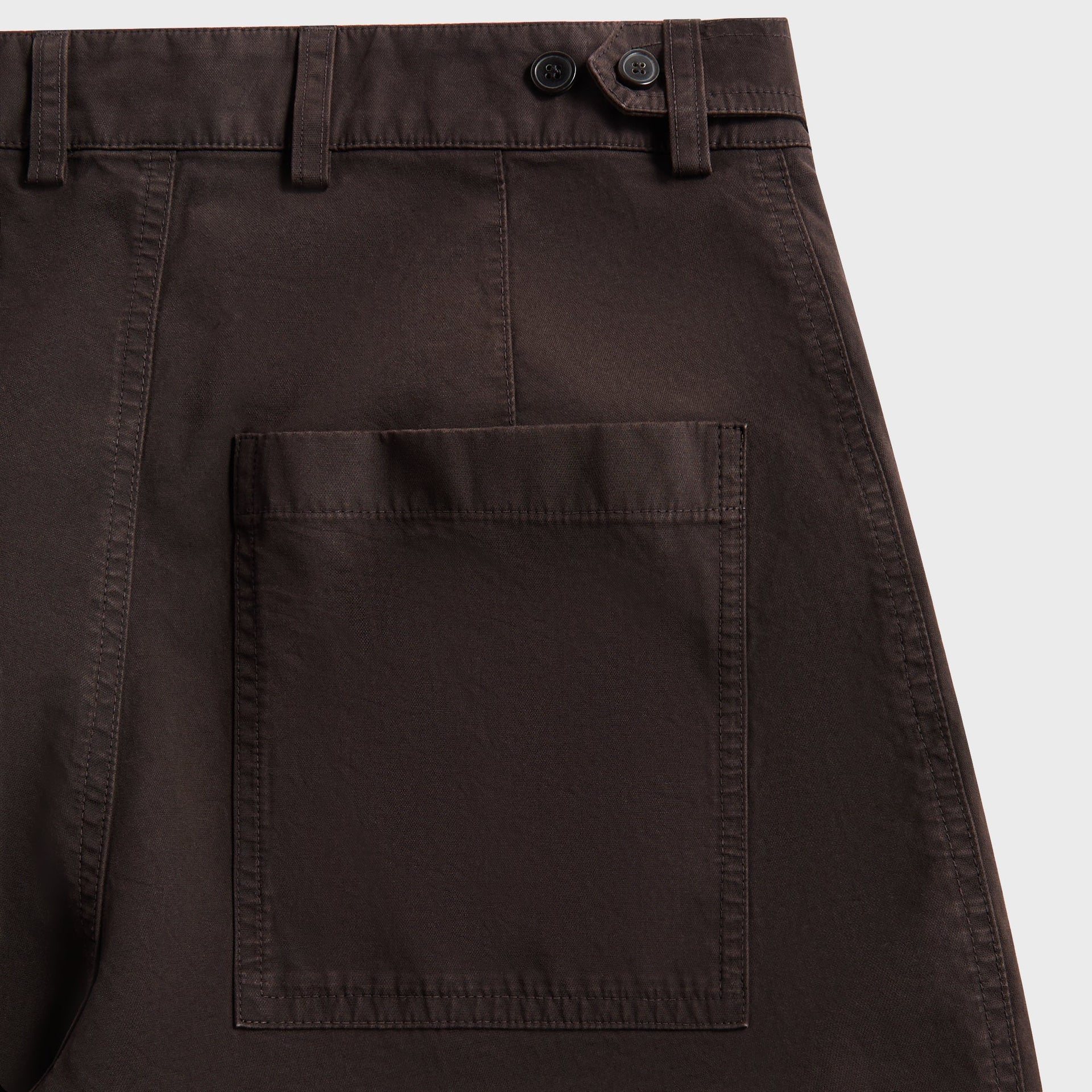 Dries Van Noten Overdyed Double Weave Compact Cotton Pant - Brown