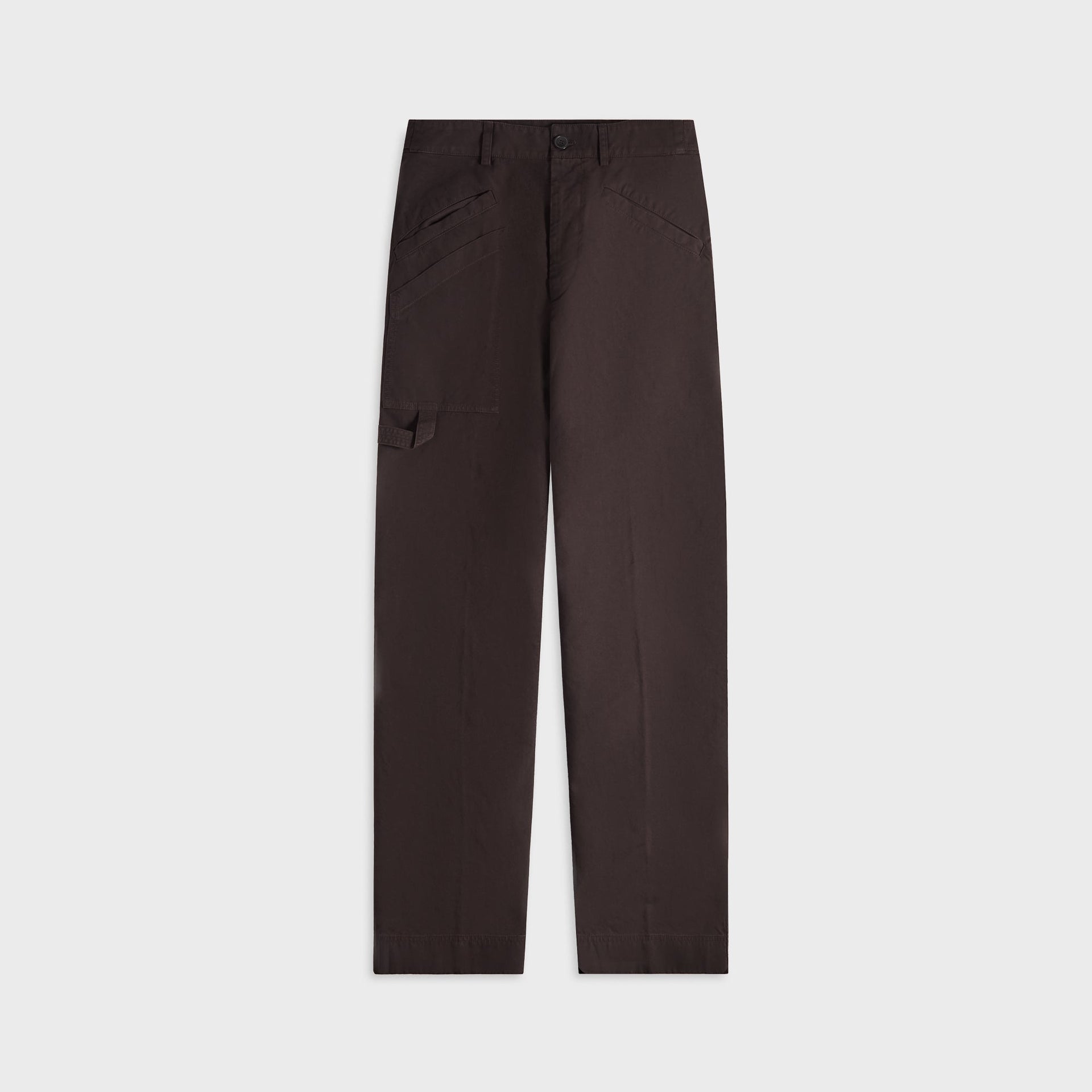 Dries Van Noten Overdyed Double Weave Compact Cotton Pant - Brown