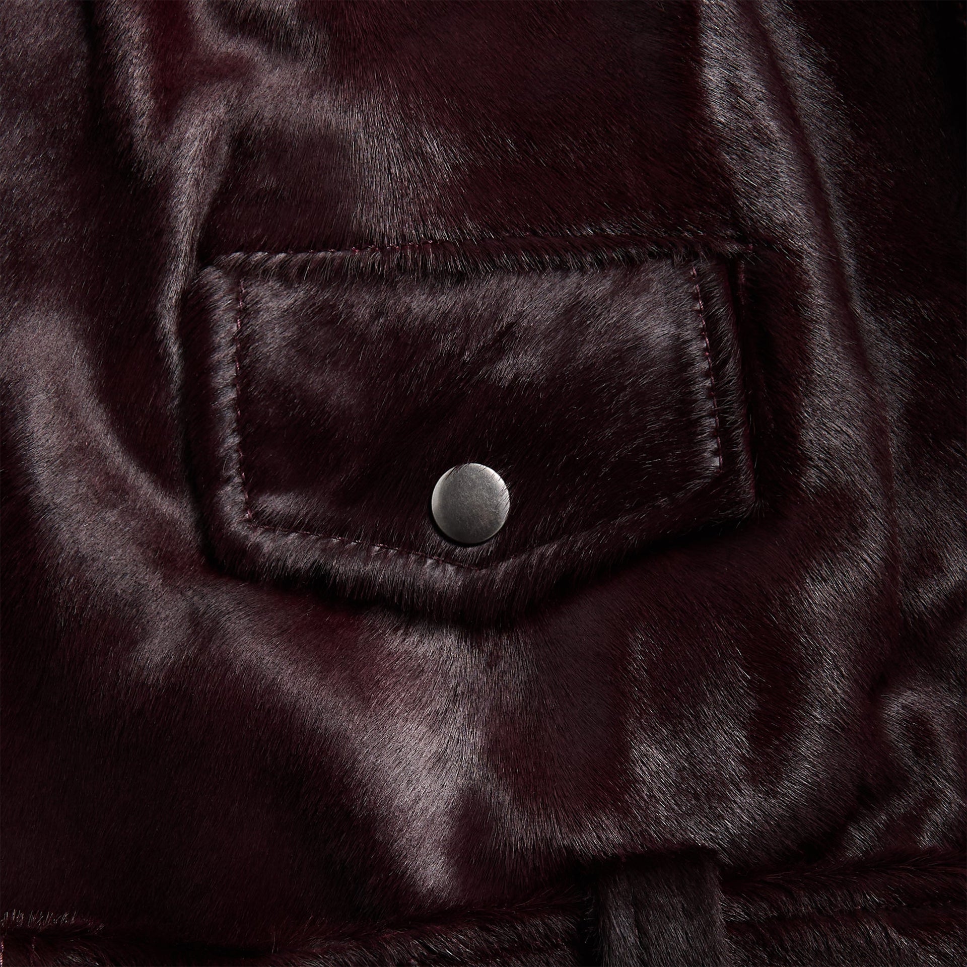 Dries Van Noten Pony Leather Jacket - Burgundy