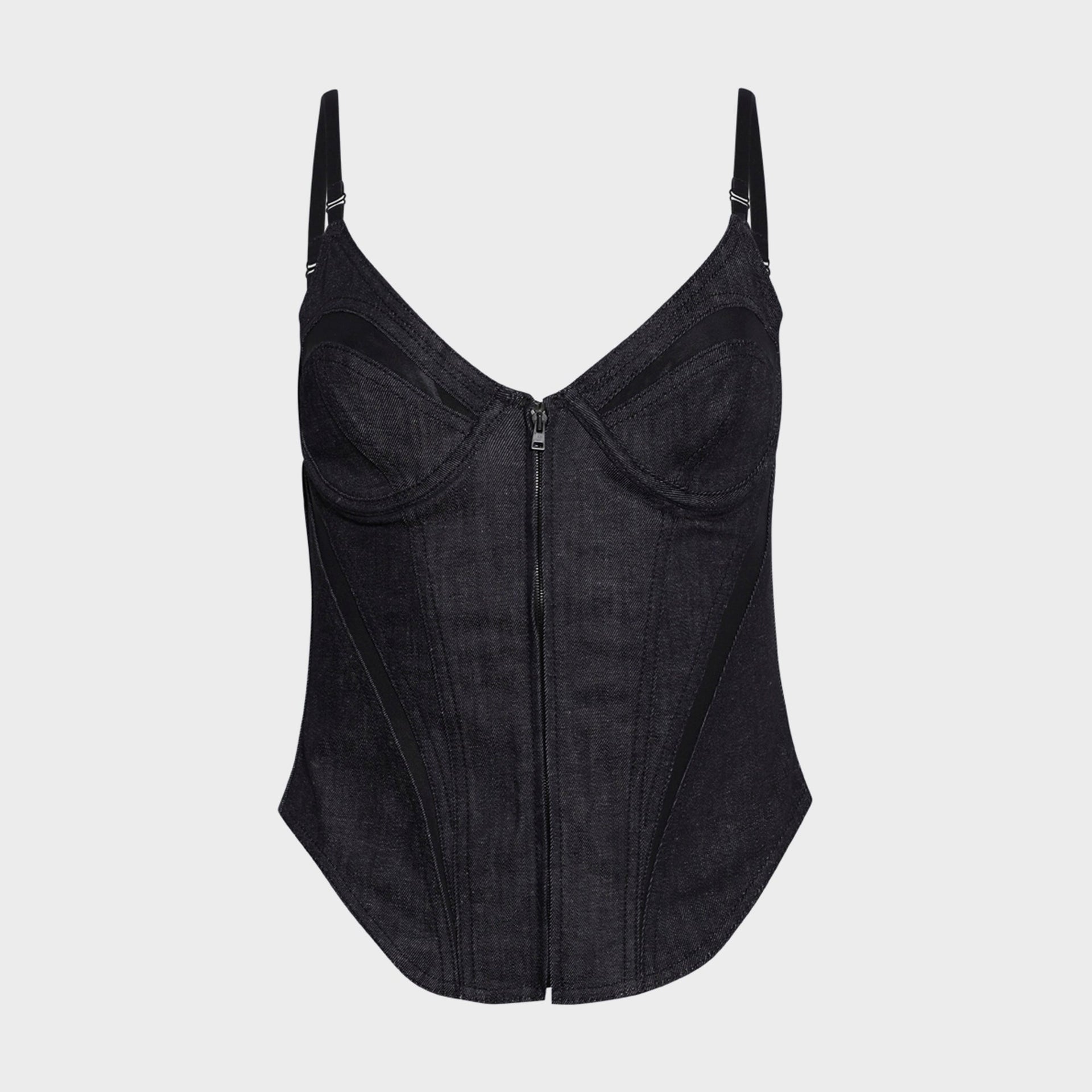 Mugler Denim Corset - Raw Blue