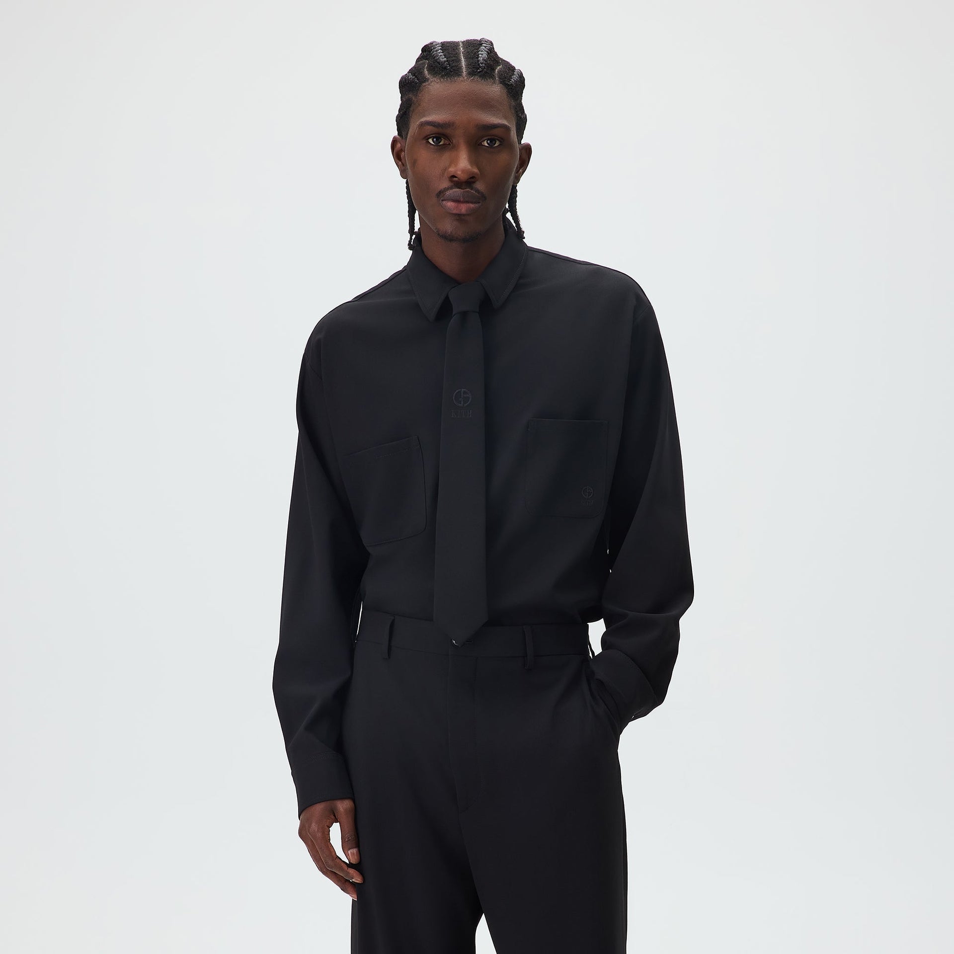 Giorgio Armani & Kith &Kin Milano Crepe Tie - Black - PH