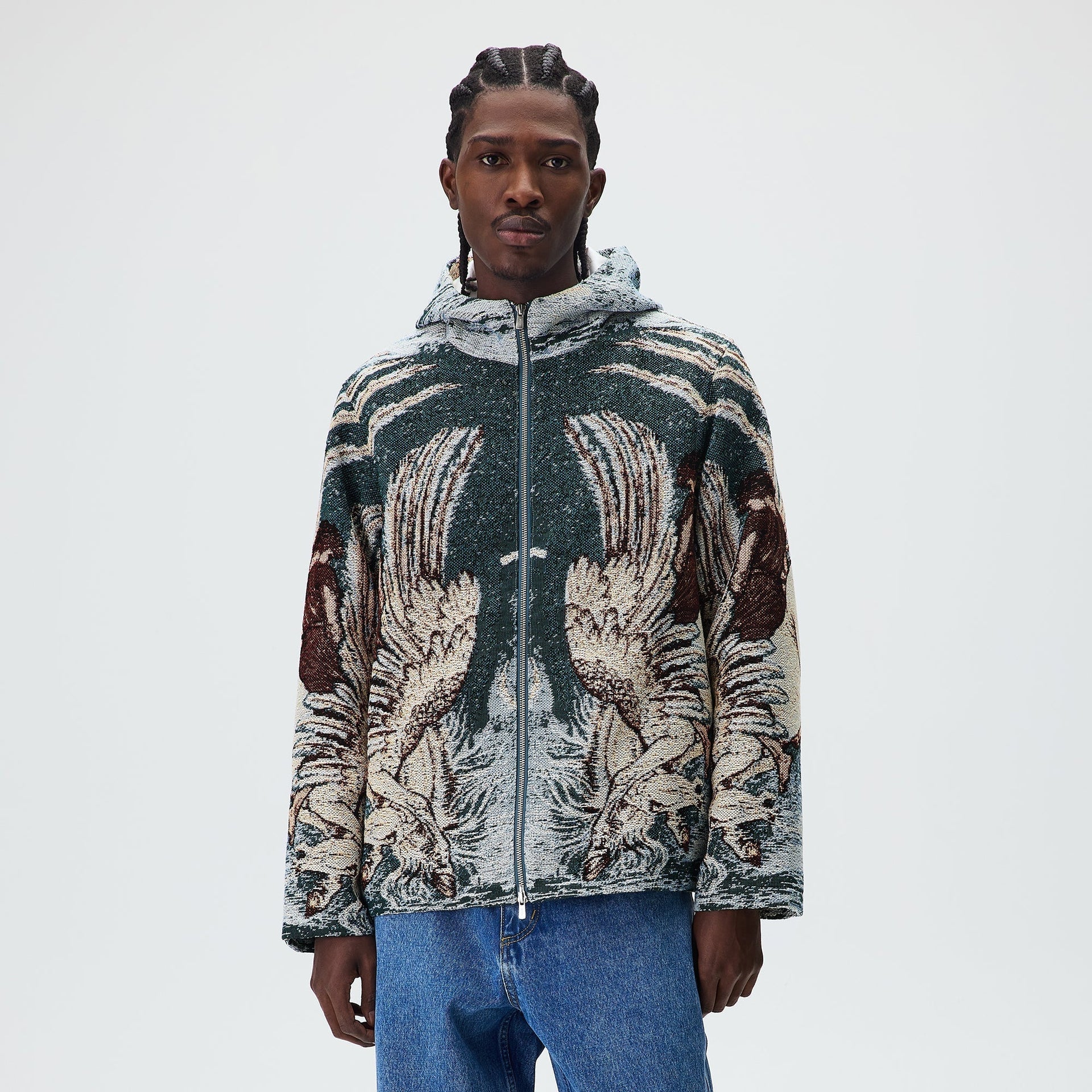 Kith Braden Tapestry Full Zip Hoodie - Waffle - PH