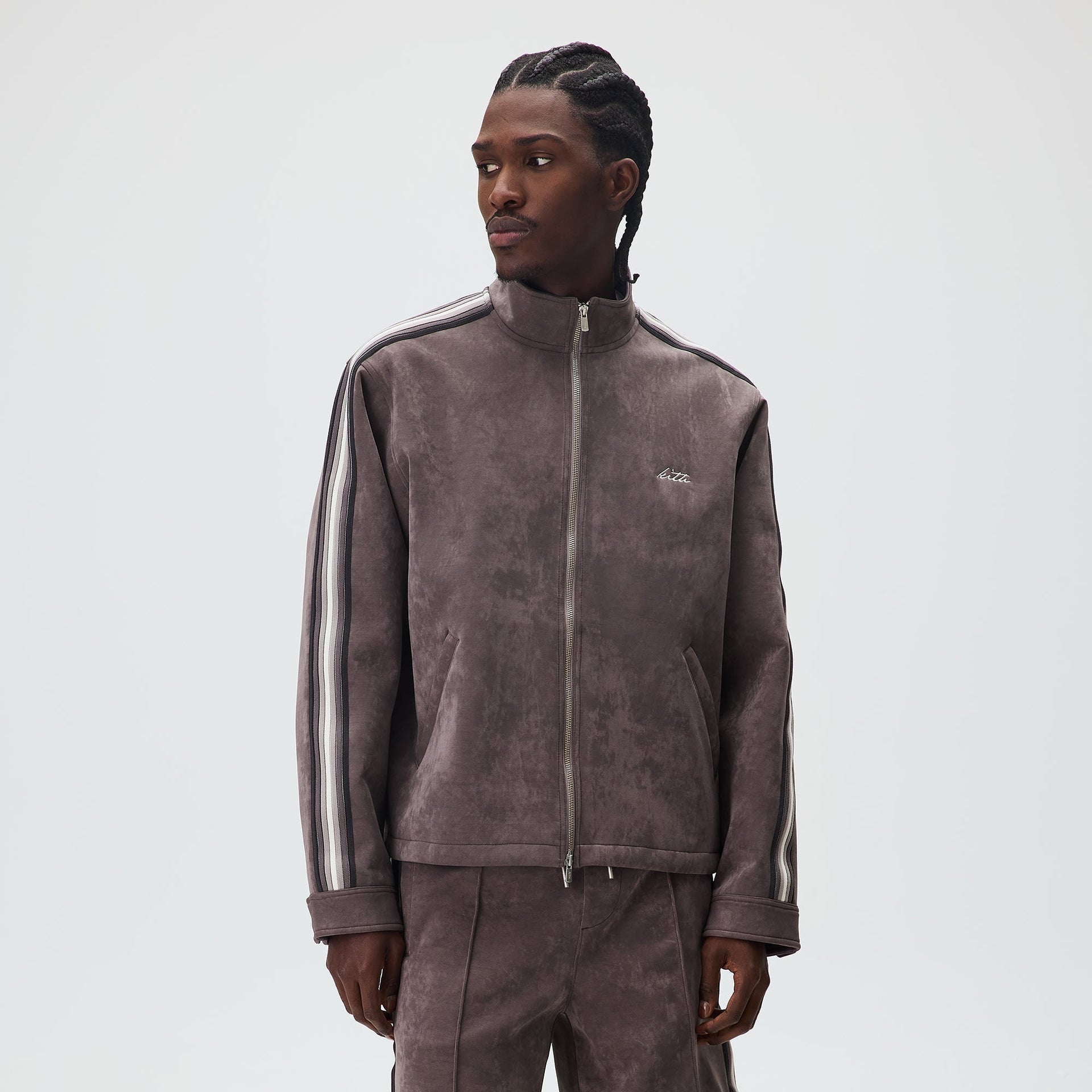 Kith Sueded Scuba Connor Track Jacket - Thunder - PH