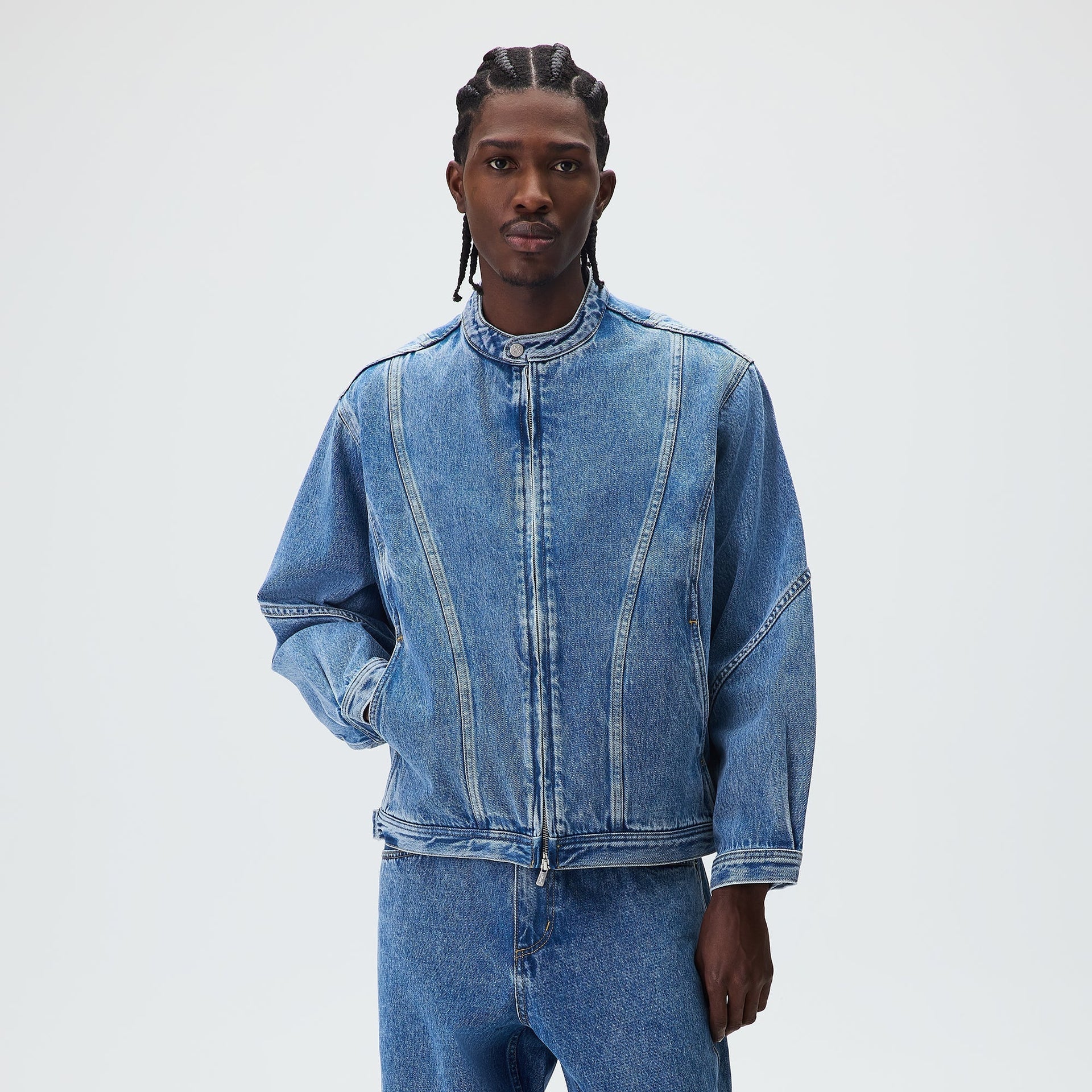 Kith Denim Adrien Moto Jacket - Mid Indigo - PH