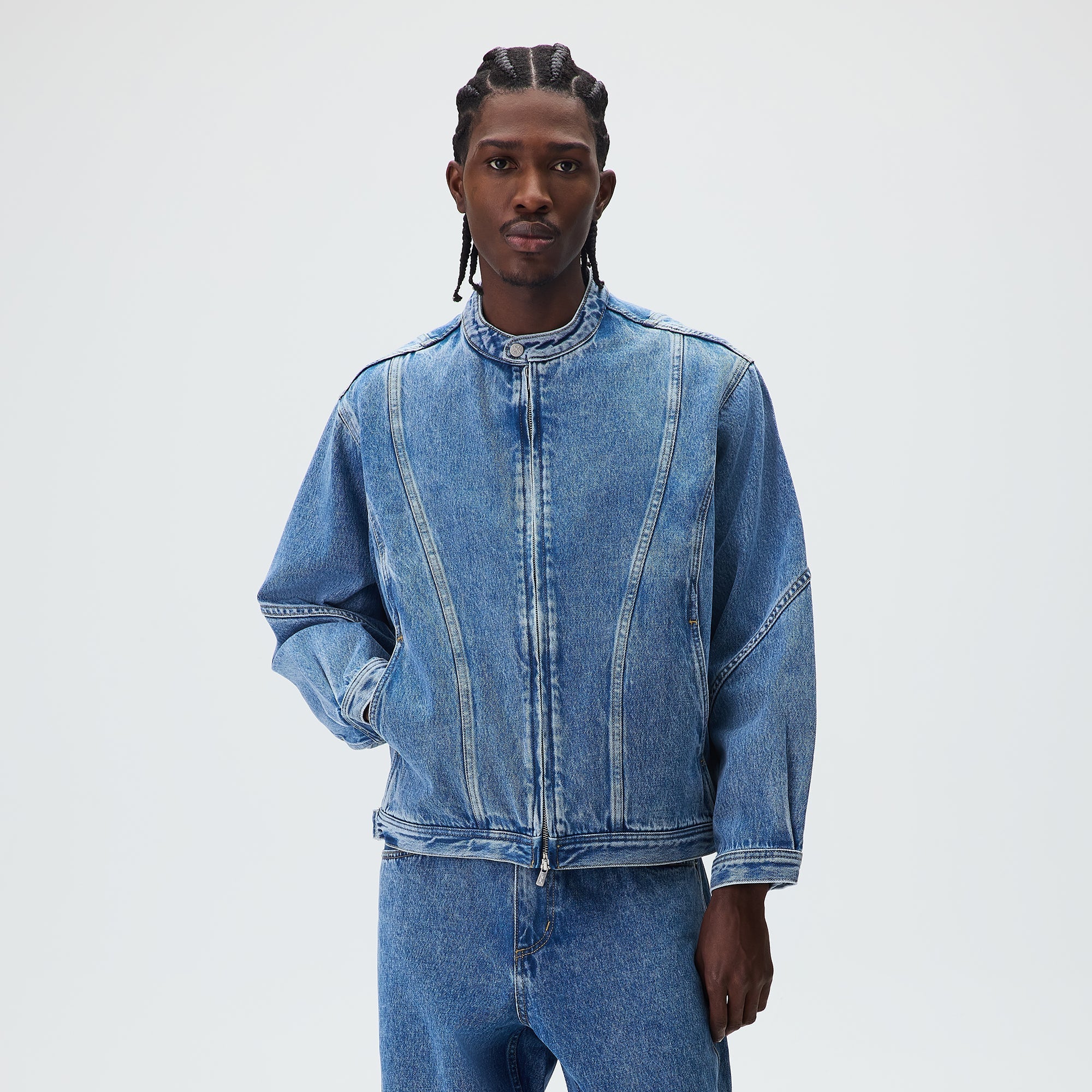 Kith Denim Adrien Moto Jacket - Mid Indigo – Kith Europe