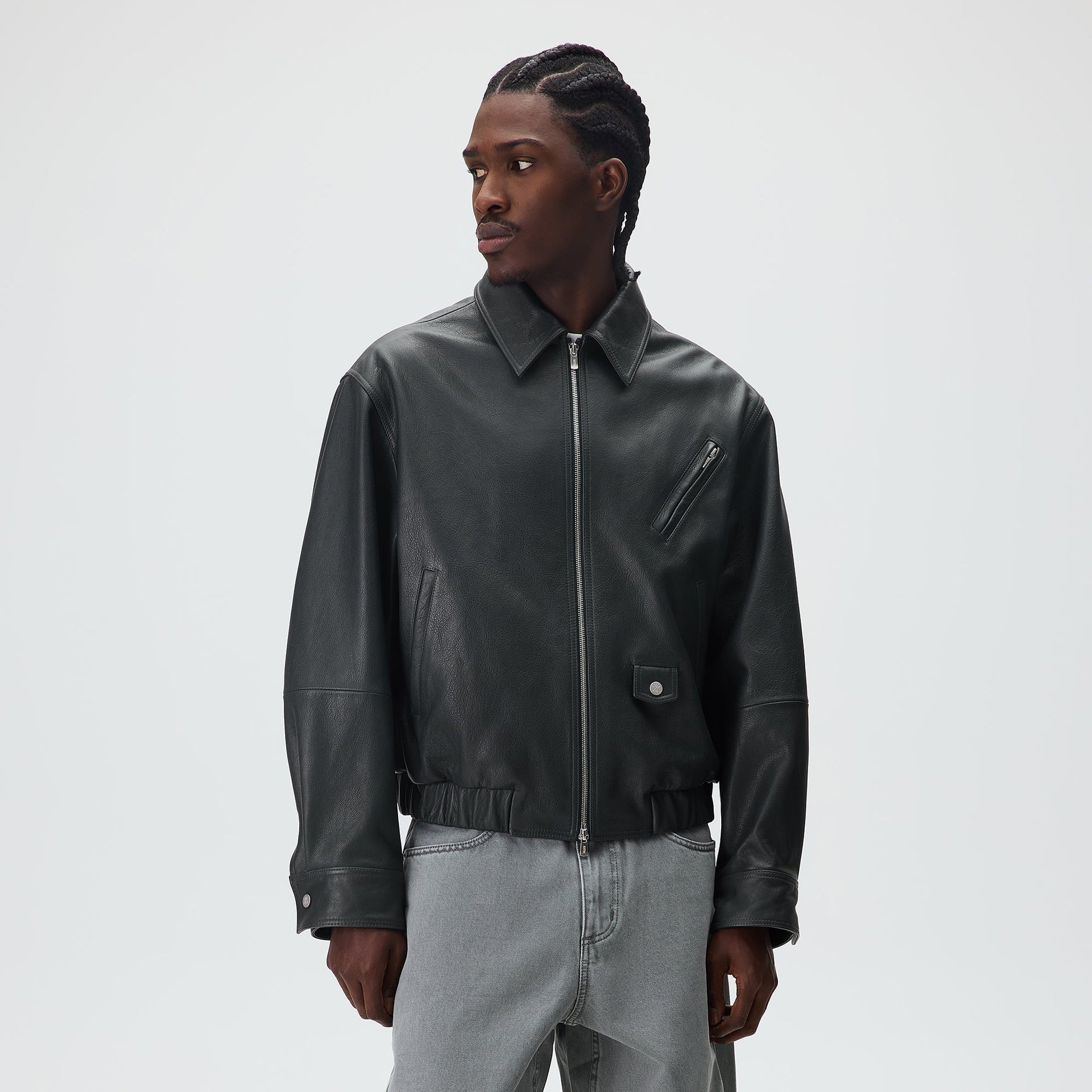 Kith Pebbled Leather Jett Blouson Jacket - Stadium