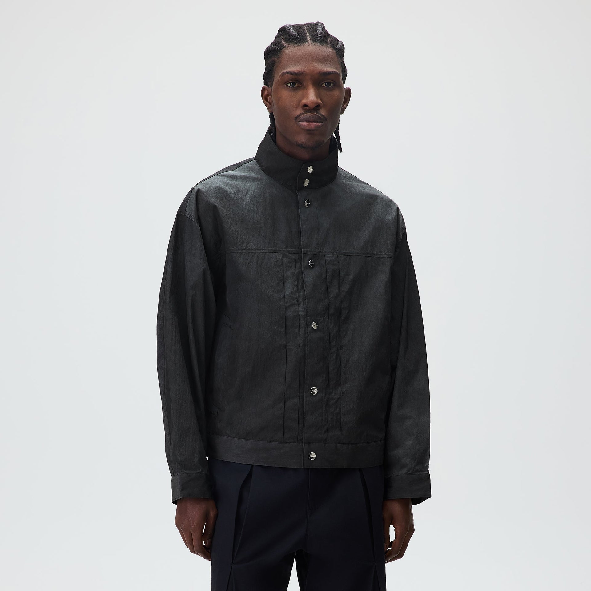 Kith Garment Dyed Wrinkle Nylon Alonzo Tech Jacket - Thunder