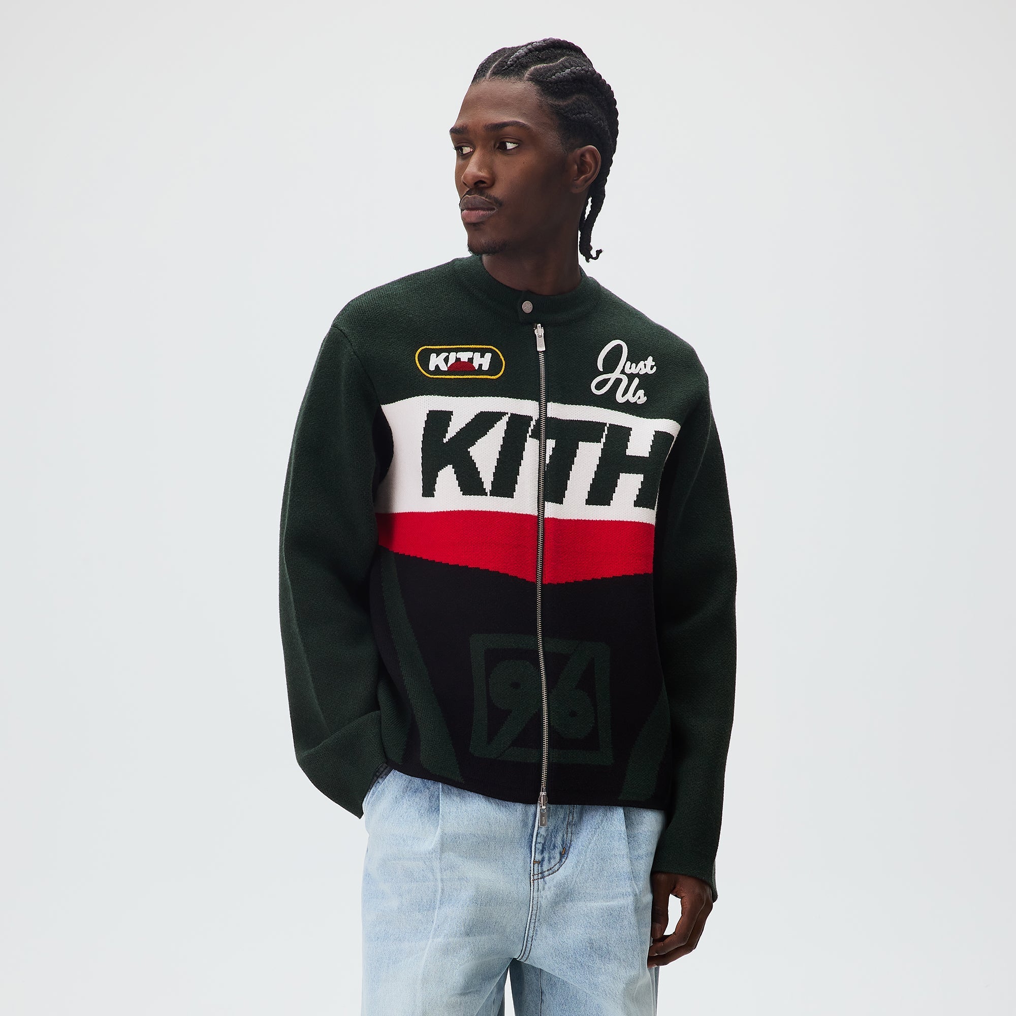 Kith Knit Moto Full Zip Jacket - Stadium – Kith Europe