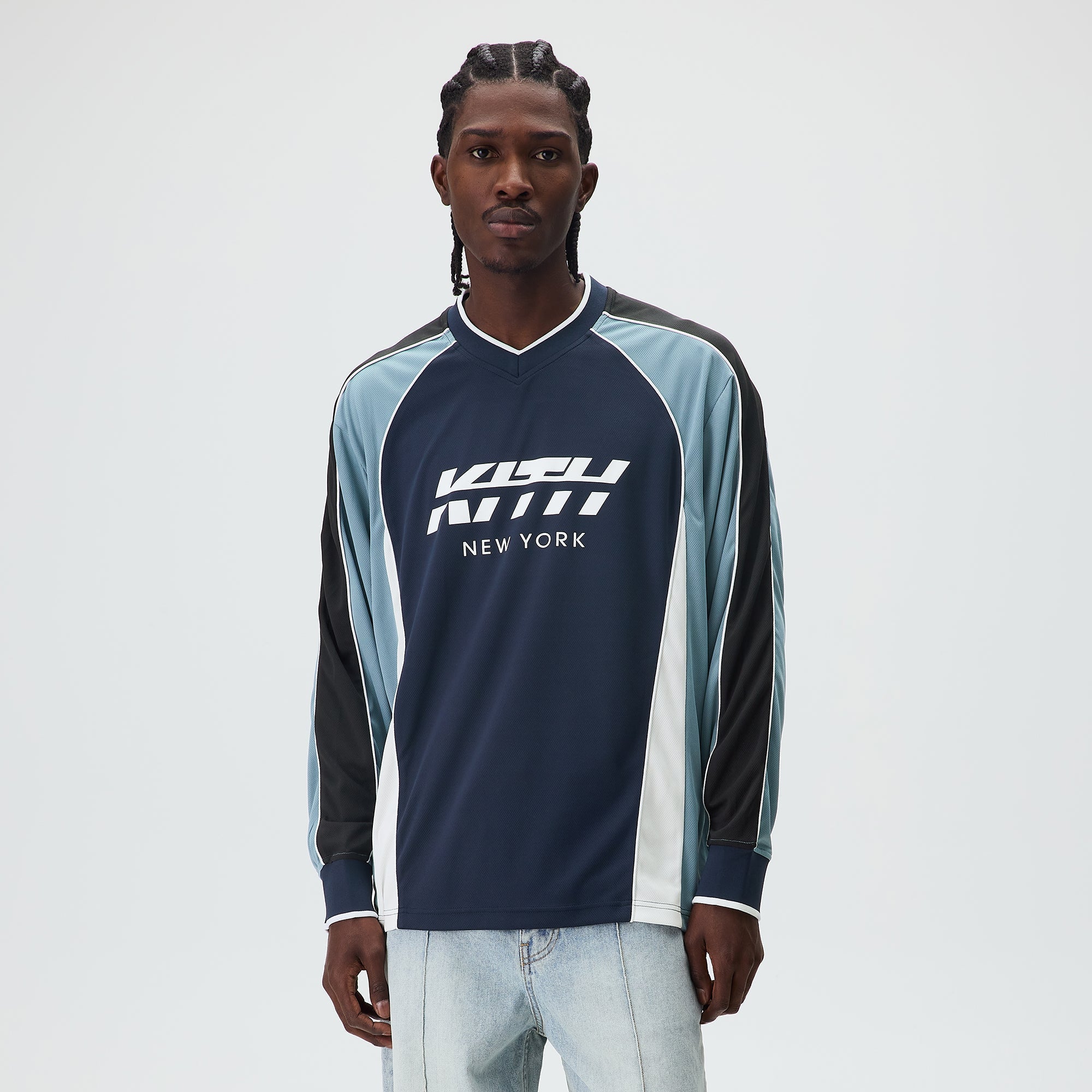 新品 Kith Malik Long Sleeve Mesh Jersey XL Kith Malik Long Sleeve Mesh Jersey - Nocturnal – Kith Europe