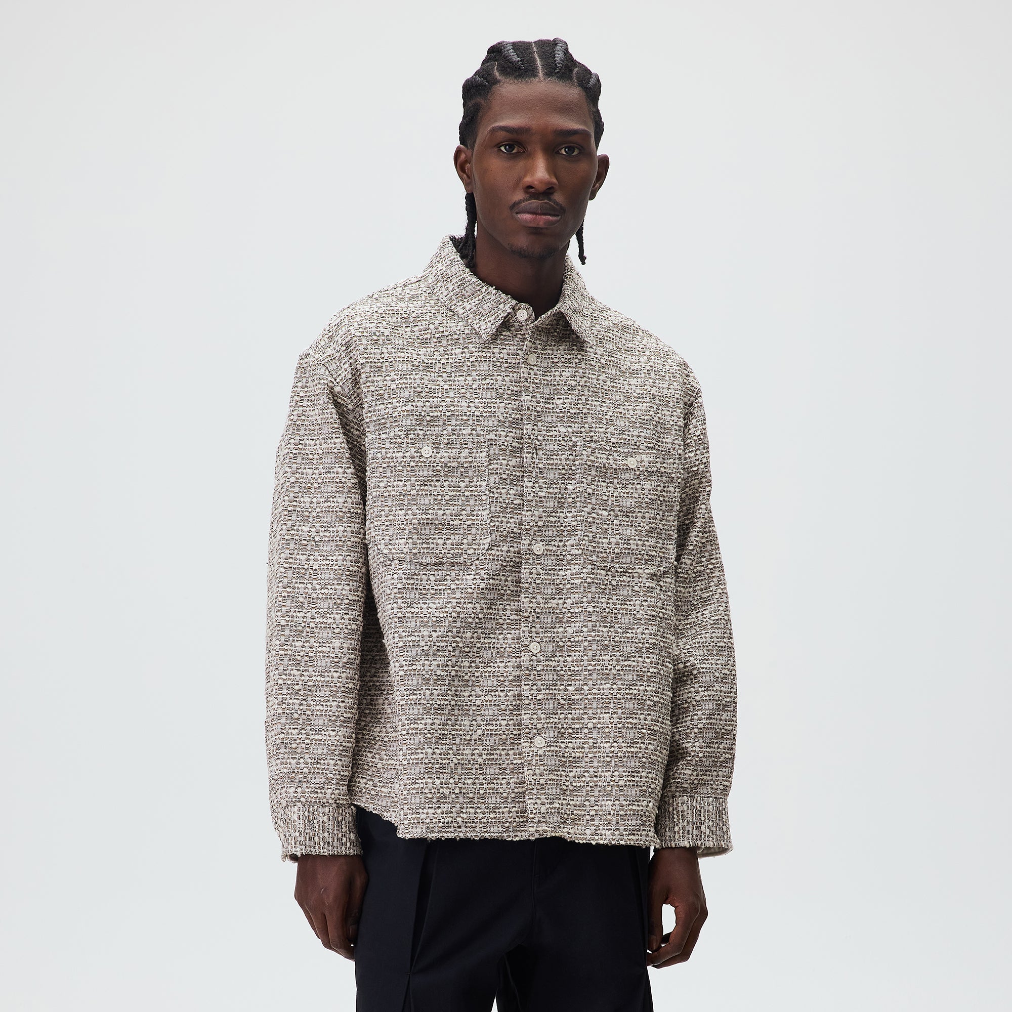 Kith Mixed Weave Apollo Shirt - Overcast – Kith Europe