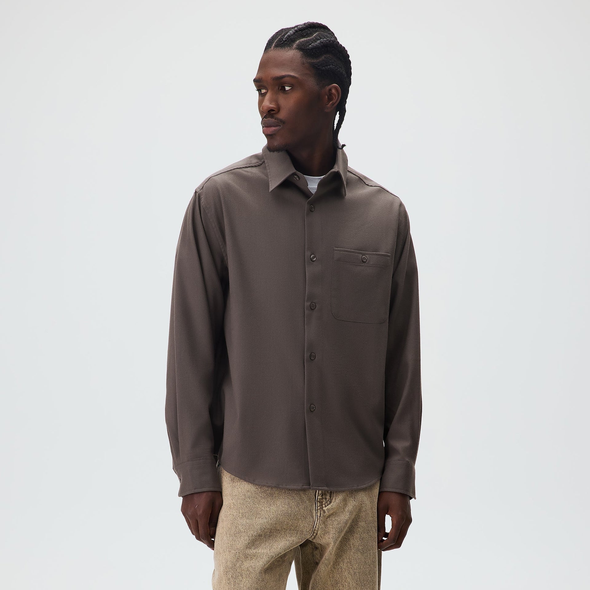 Kith Flannel Tomas Buttondown Shirt - Mineral - PH