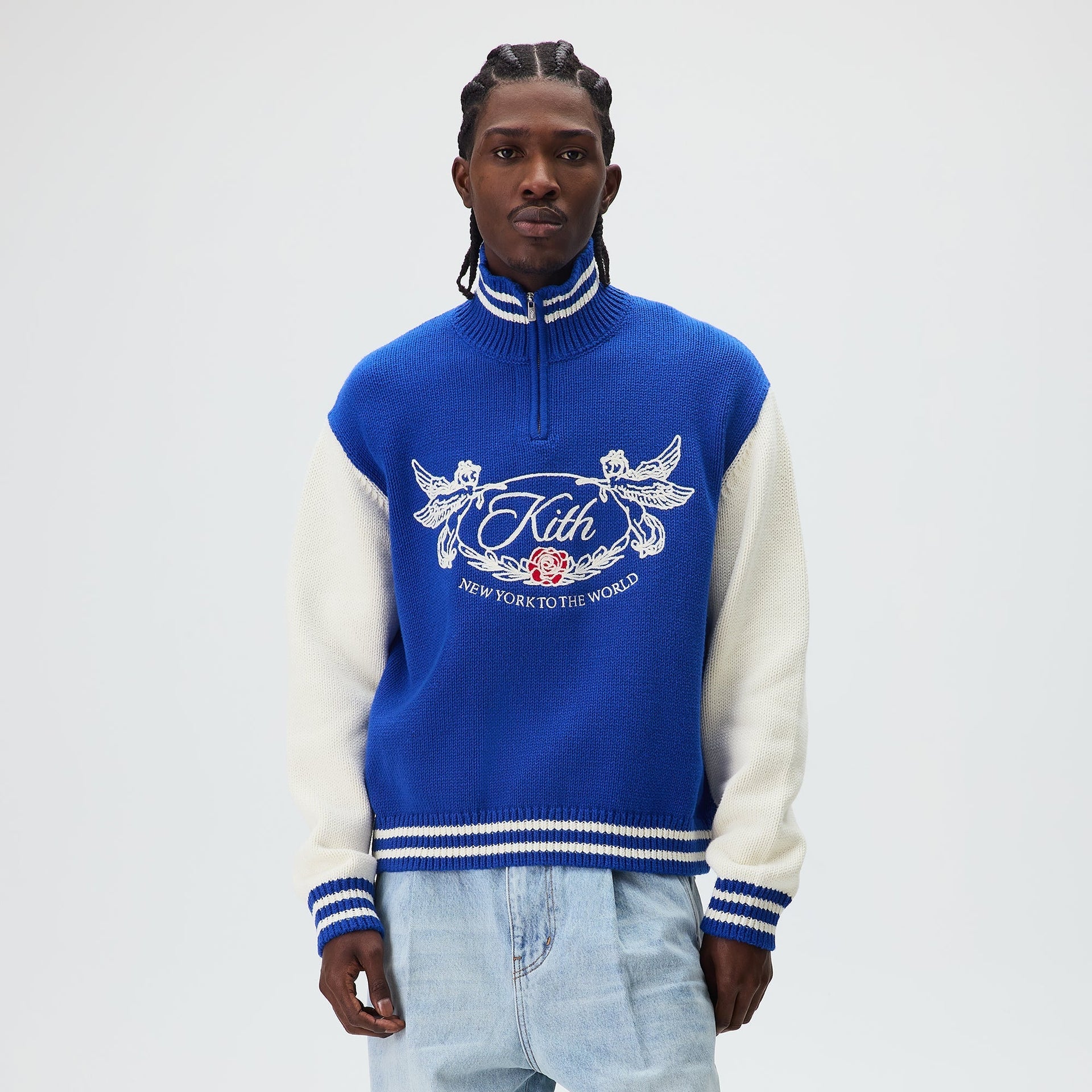 Kith Quarter Zip Wyona Sweater - Cyclone - PH
