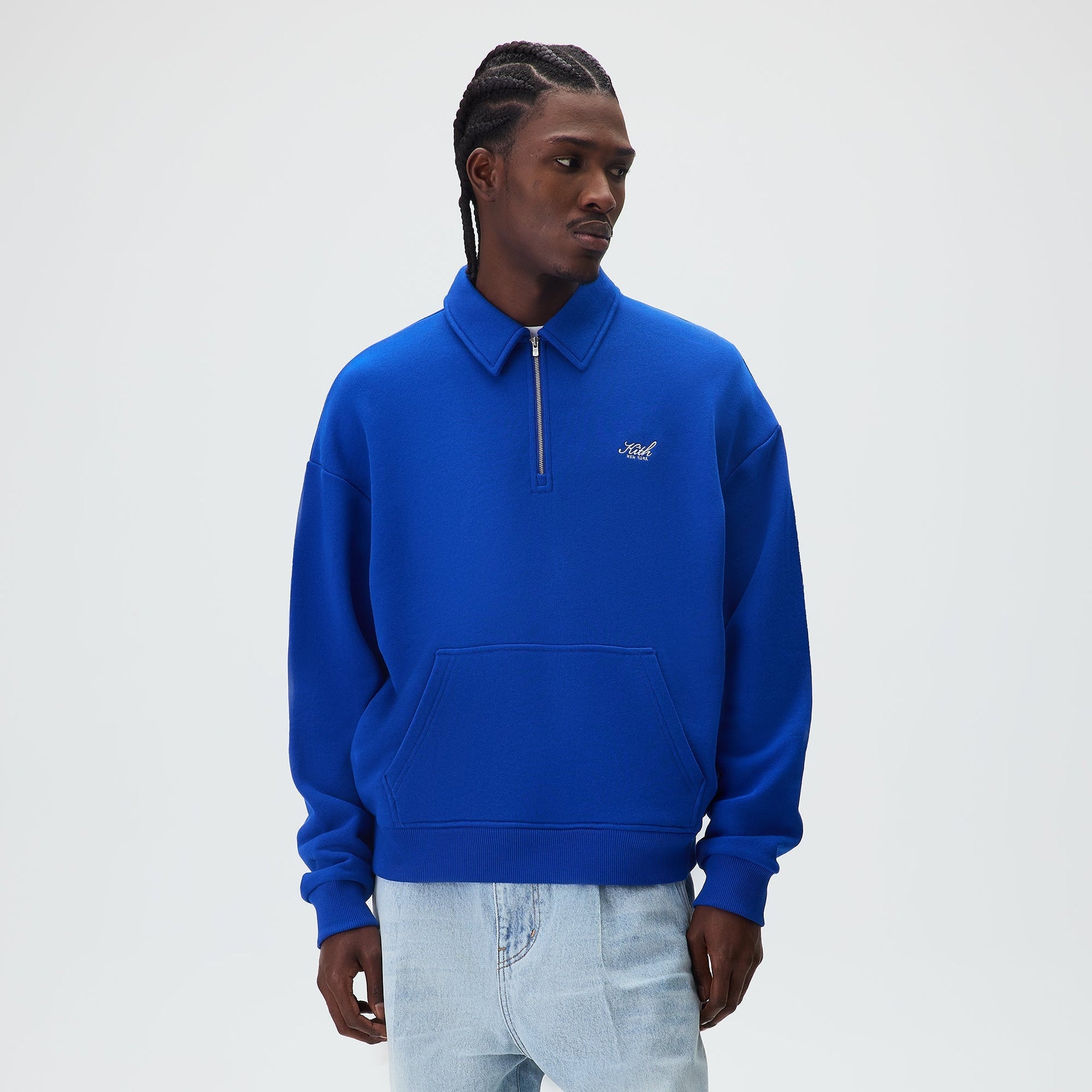 Kith Quarter Zip Popover Sweatshirt - Cyclone - PH