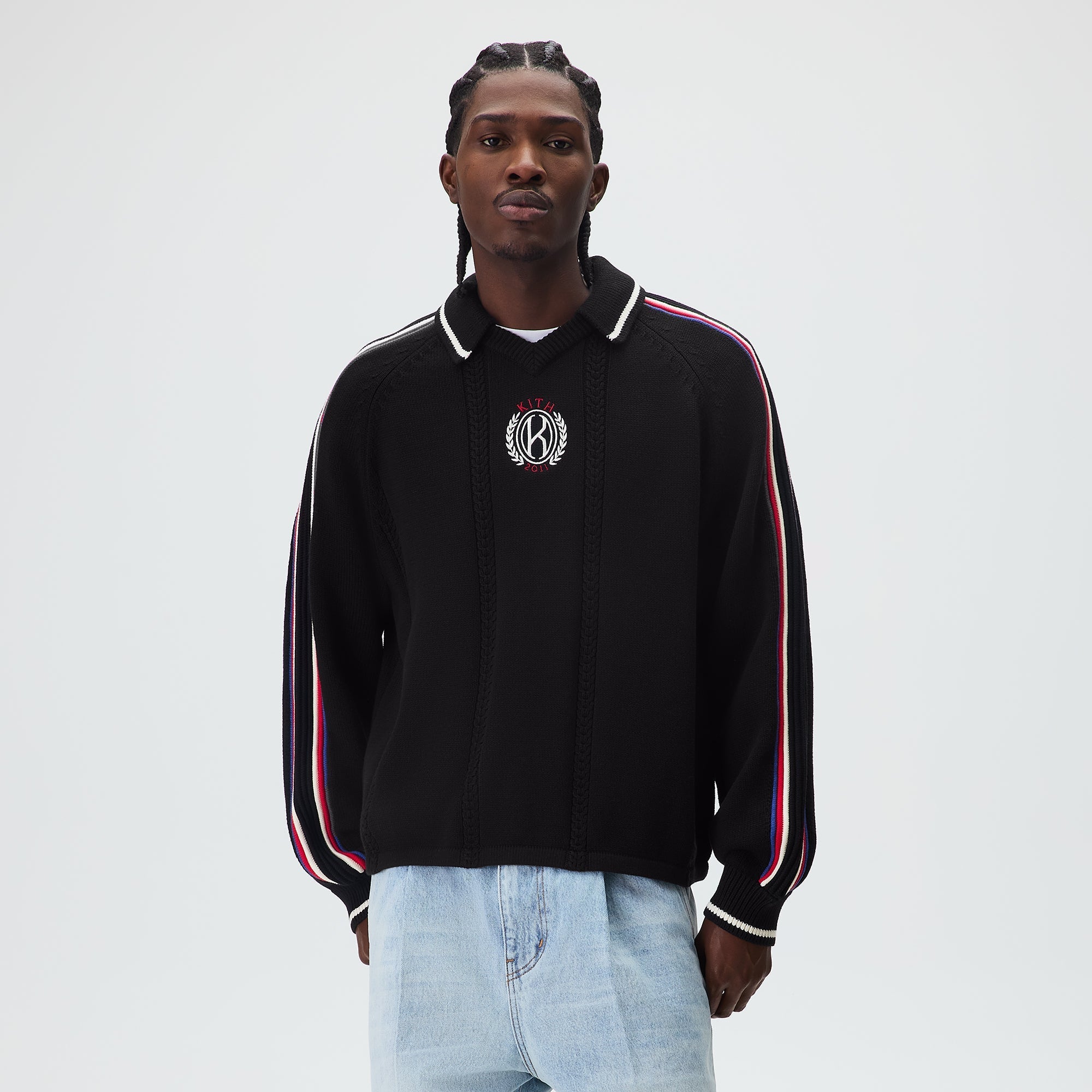 Kith Wagner Long Sleeve Soccer Sweater - Black – Kith Europe