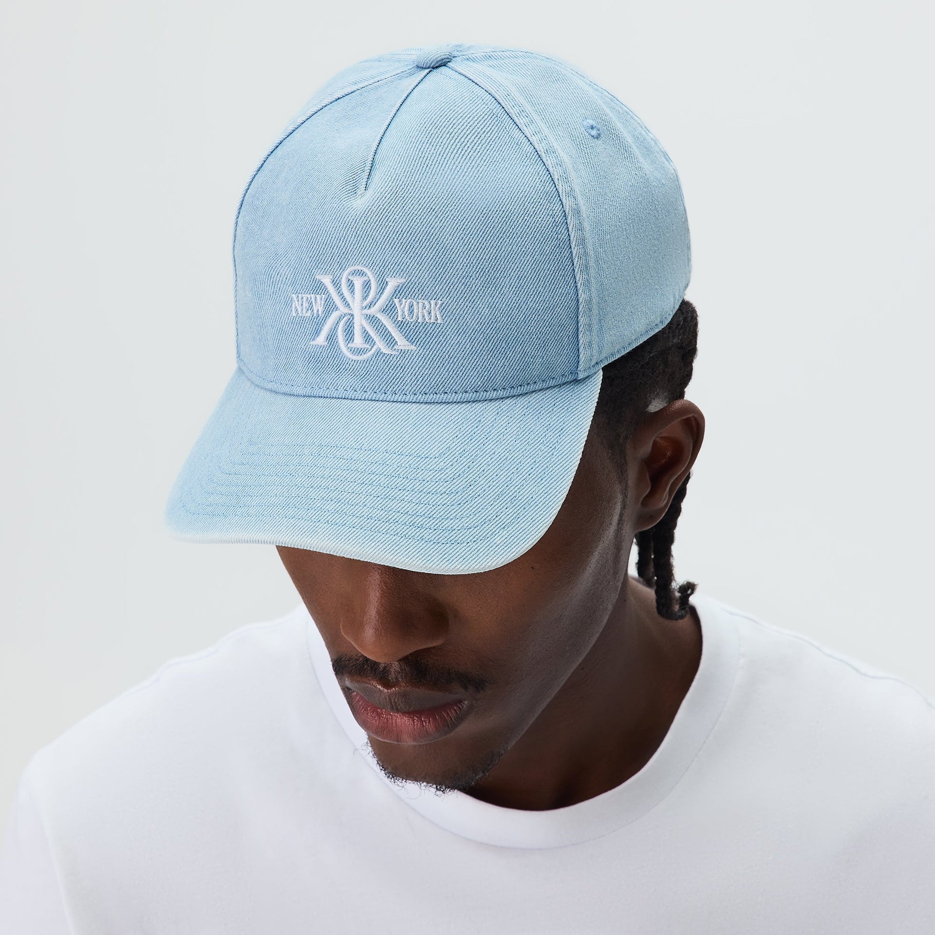 Kith K&K New York Denim Bay Low Pinch Crown Snapback - Light Indigo