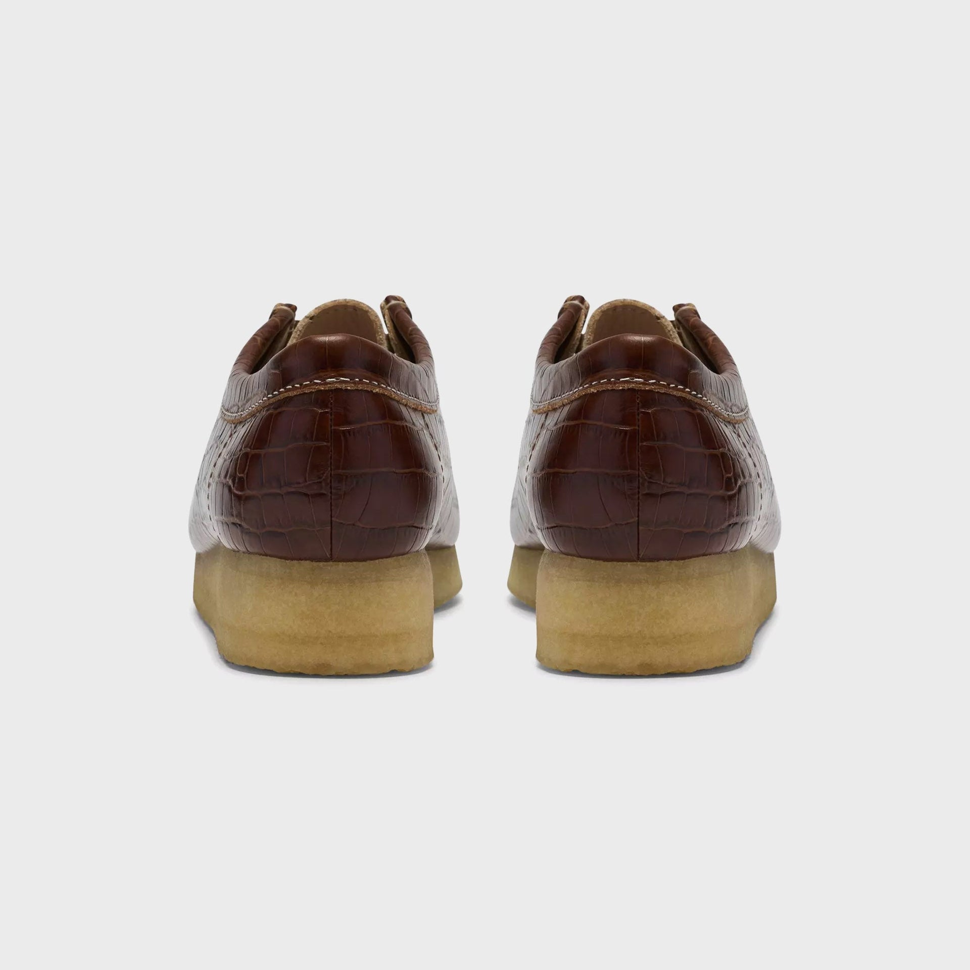 Clarks WMNS Croc Patent Wallabee Boot - Tan Interest