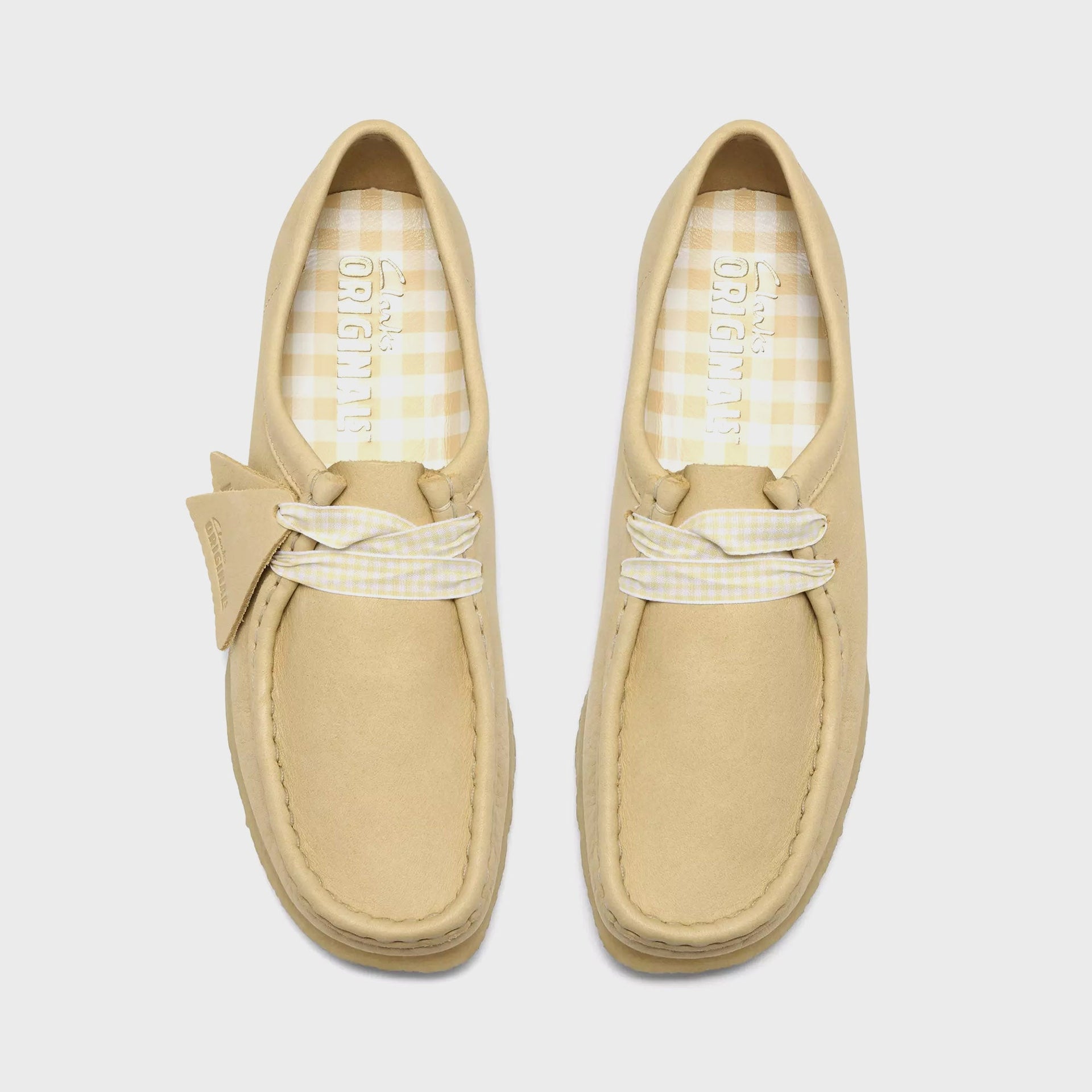 Clarks WMNS Leather Wallabee Boot - Pale Yellow Leather