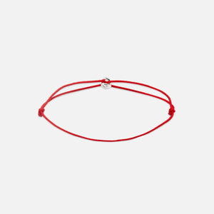 Le Gramme 1g Black Cord Entrelacs Bracelet - Red / Silver