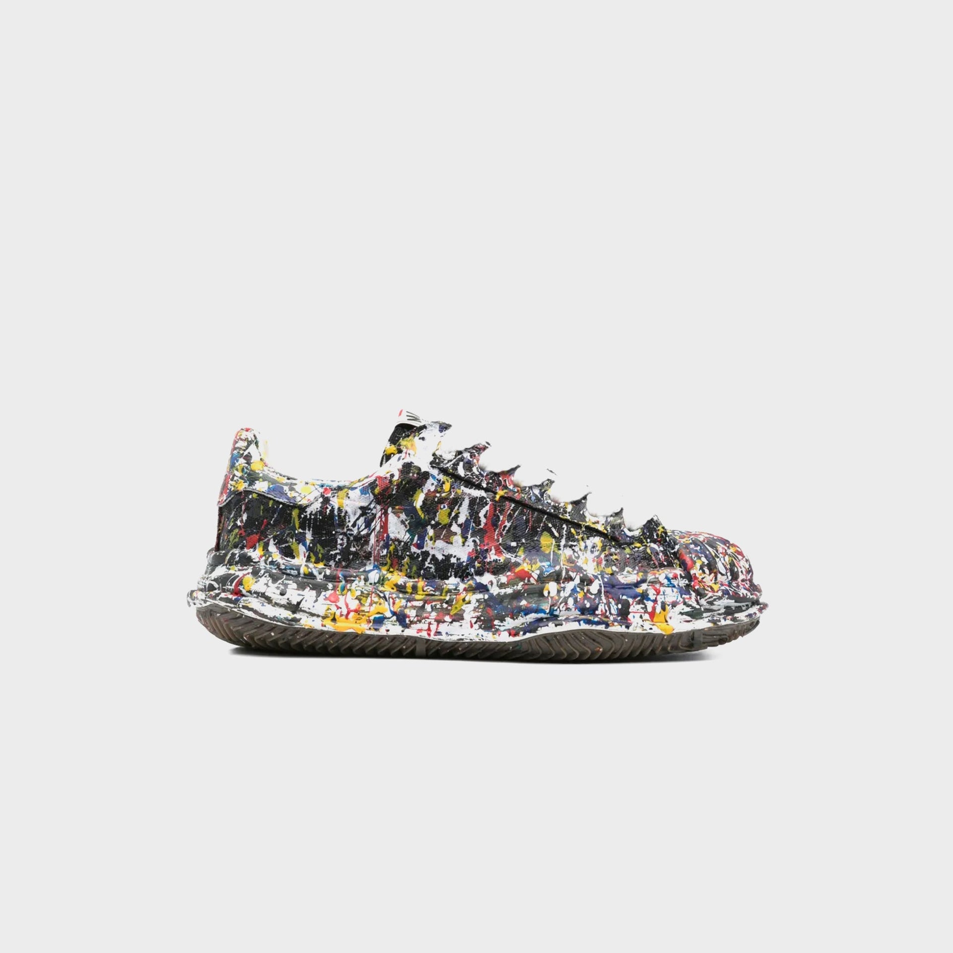 Mihara Yasuhiro Blakey Original Sole Sputtering Canvas Low Top Sneaker - Black