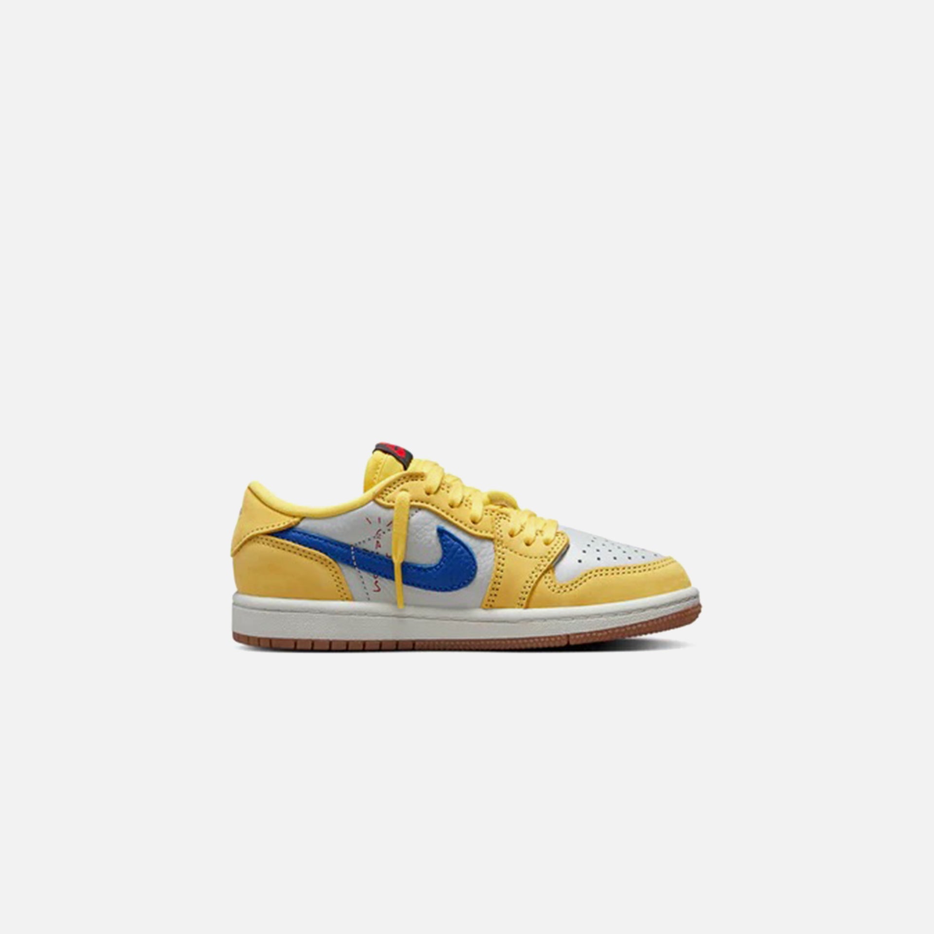 Jordan x Travis Scott PS Air Jordan 1 Low OG - Canary / Light Silver / Gum Medium Brown / Racer Blue