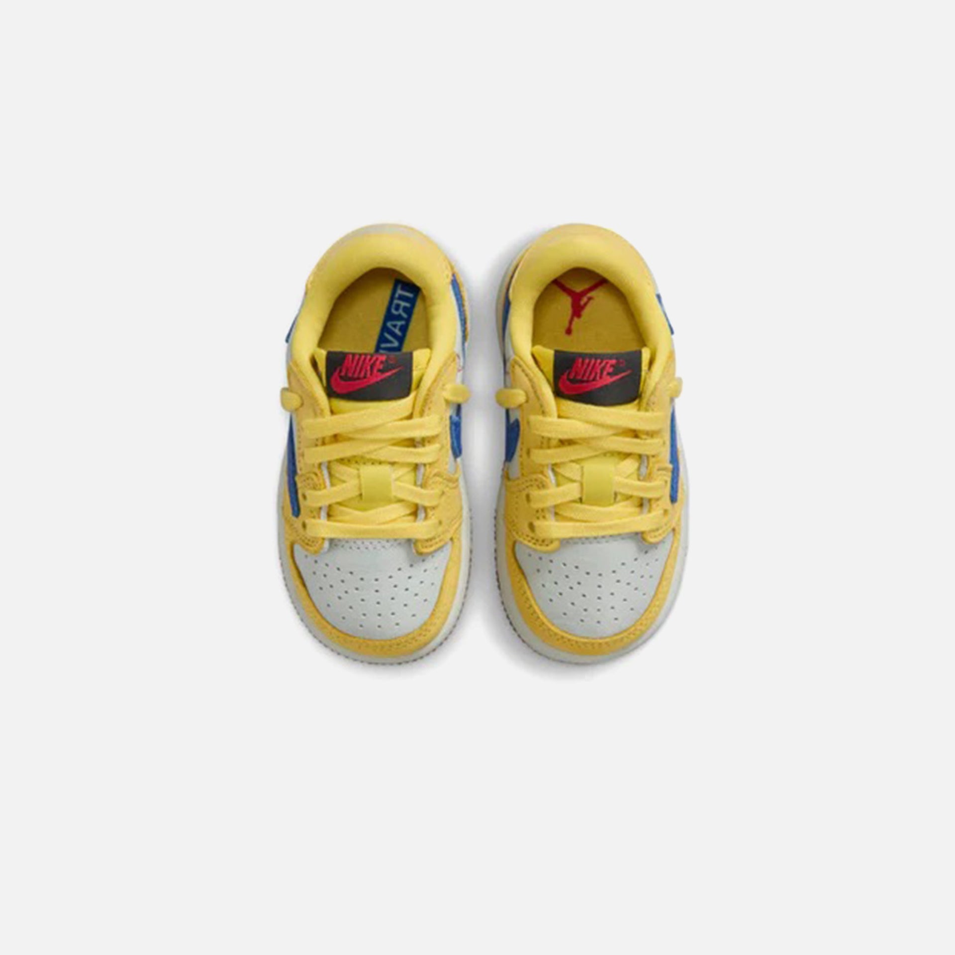 Jordan x Travis Scott TD Air Jordan 1 Low OG - Canary / Light Silver / Gum Medium Brown / Racer Blue