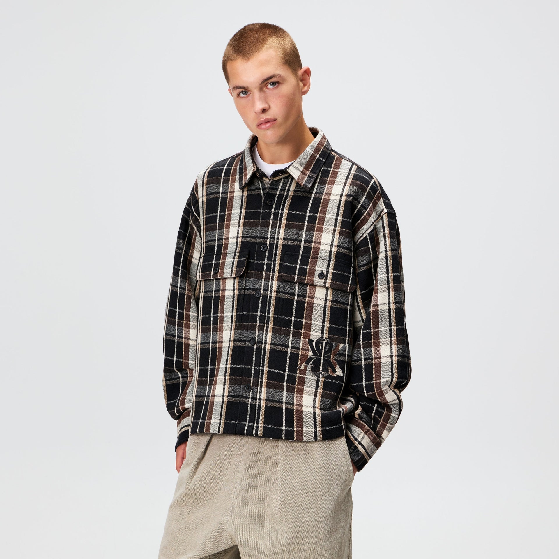 Kith Plaid Henson Buttondown Shirt - Black - PH
