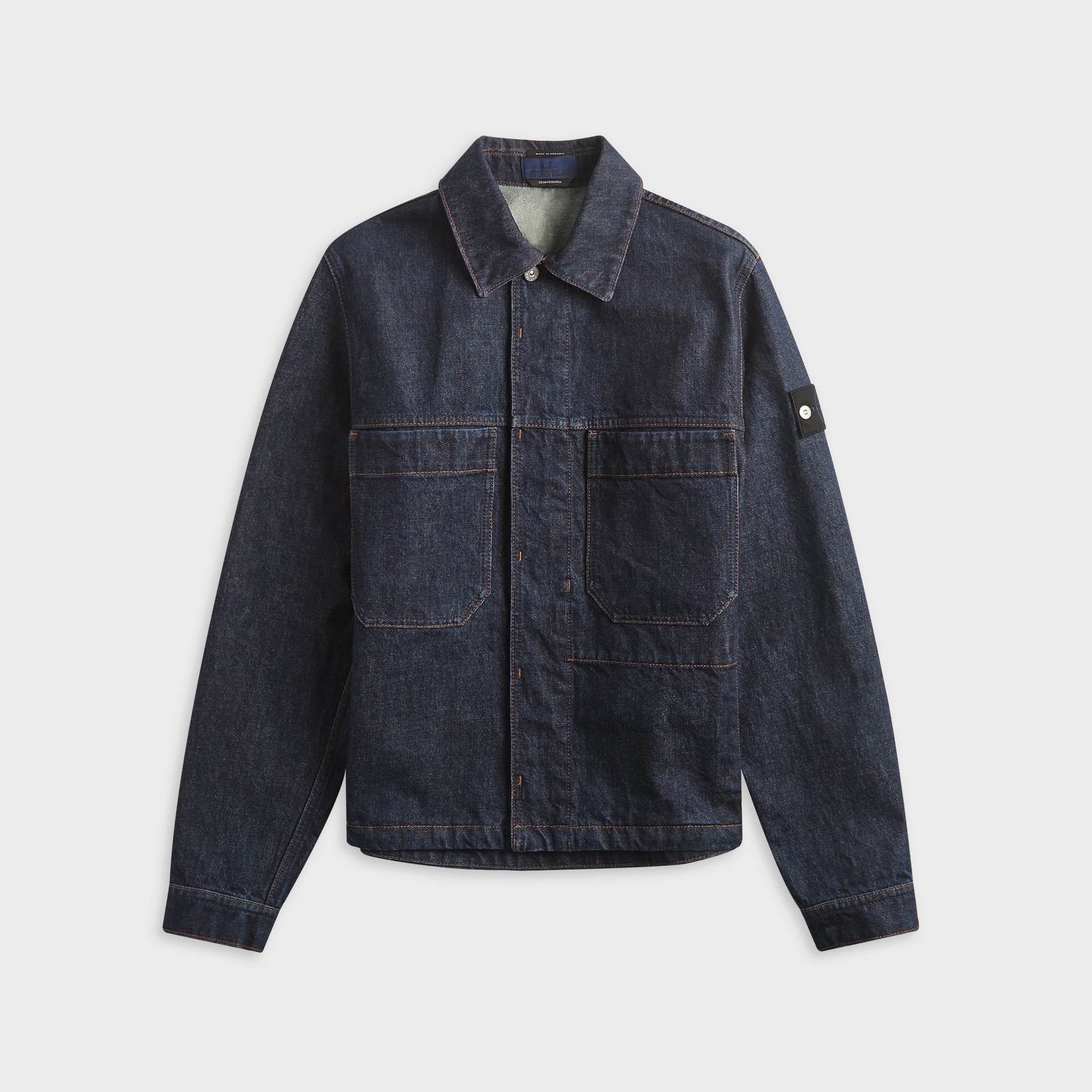 Stone Island Denim Rinsed Coach Jacket - Blue Rinse
