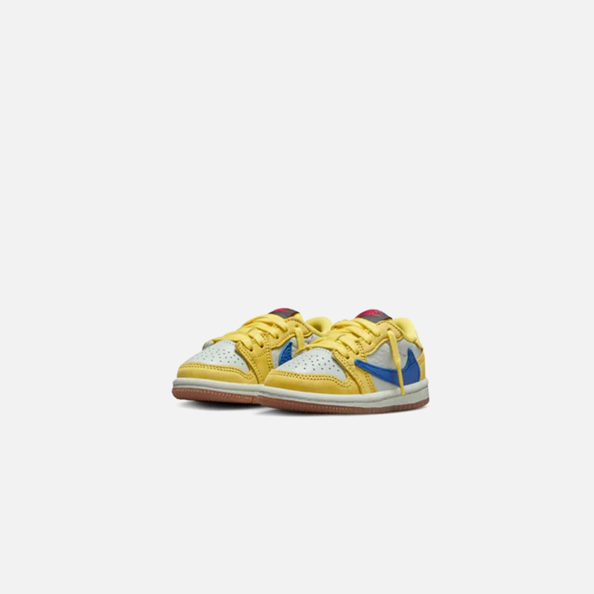 Jordan x Travis Scott TD Air Jordan 1 Low OG - Canary / Light Silver / Gum Medium Brown / Racer Blue