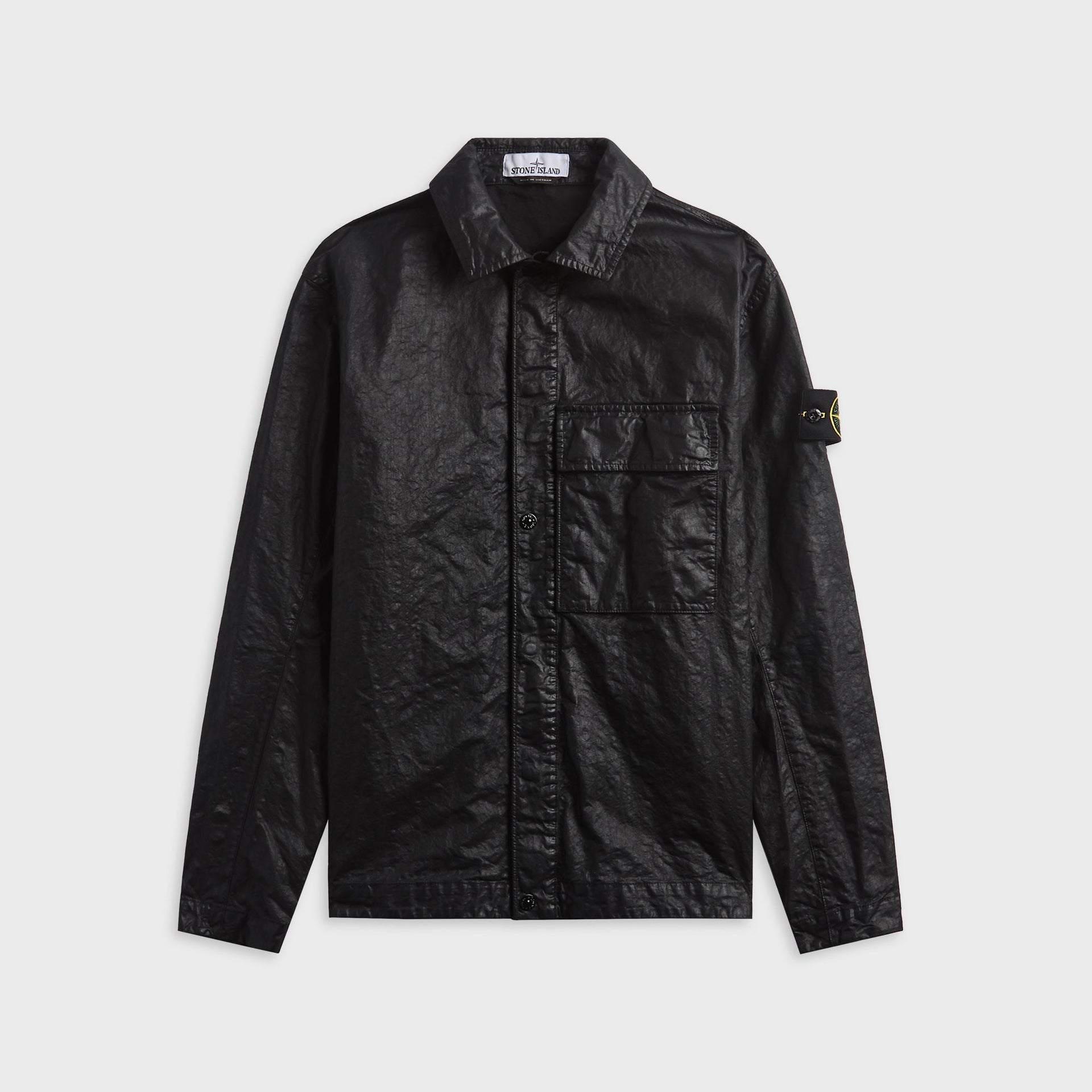 Stone Island Stretch Cotton Overshirt - Black