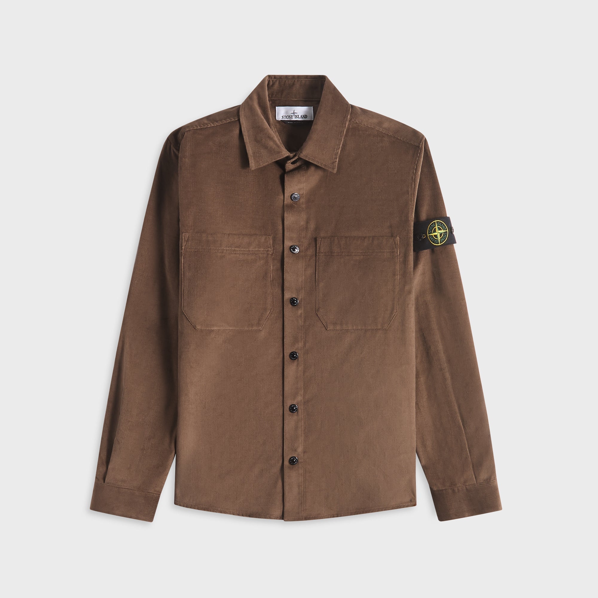 @*割様 Stone  Corduroy Shirt Jacket Stone Island Micro-Corduroy Overshirt - Umber – Kith Europe