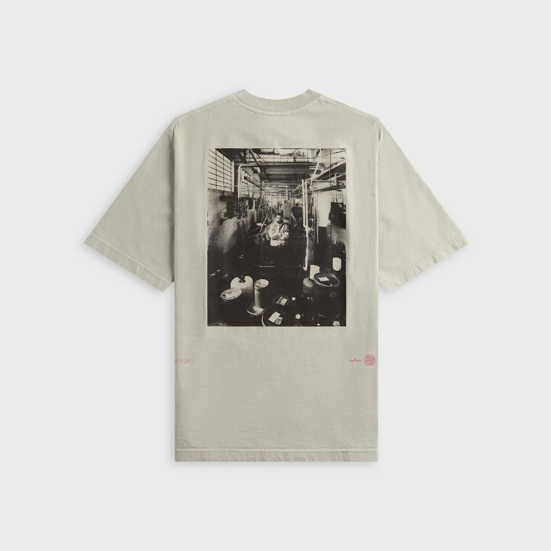 Stone Island Carlo Print Tee - Pearl Grey