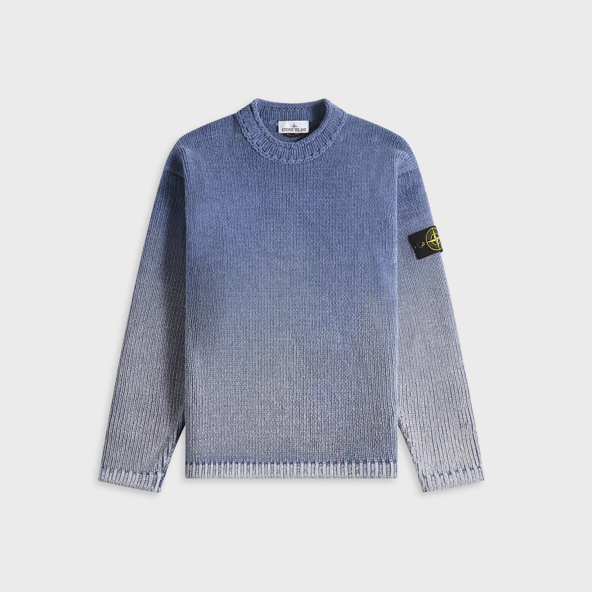 Stone Island Cotton Chenille Degradé Sweater - Dark Blue – Kith Europe