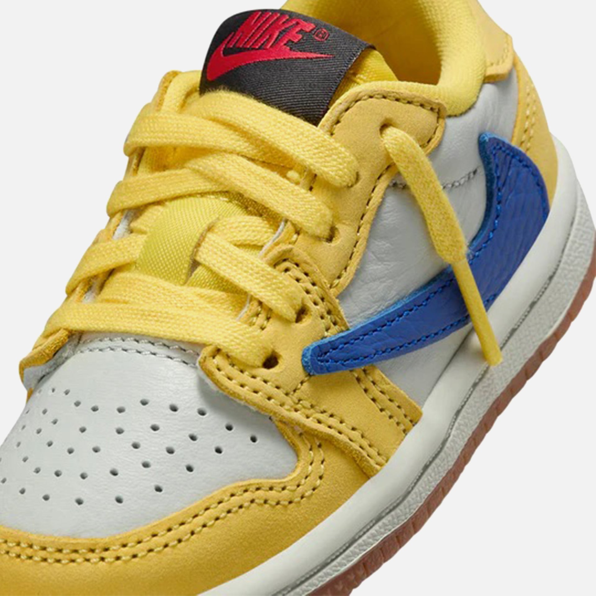 Jordan x Travis Scott TD Air Jordan 1 Low OG - Canary / Light Silver / Gum Medium Brown / Racer Blue