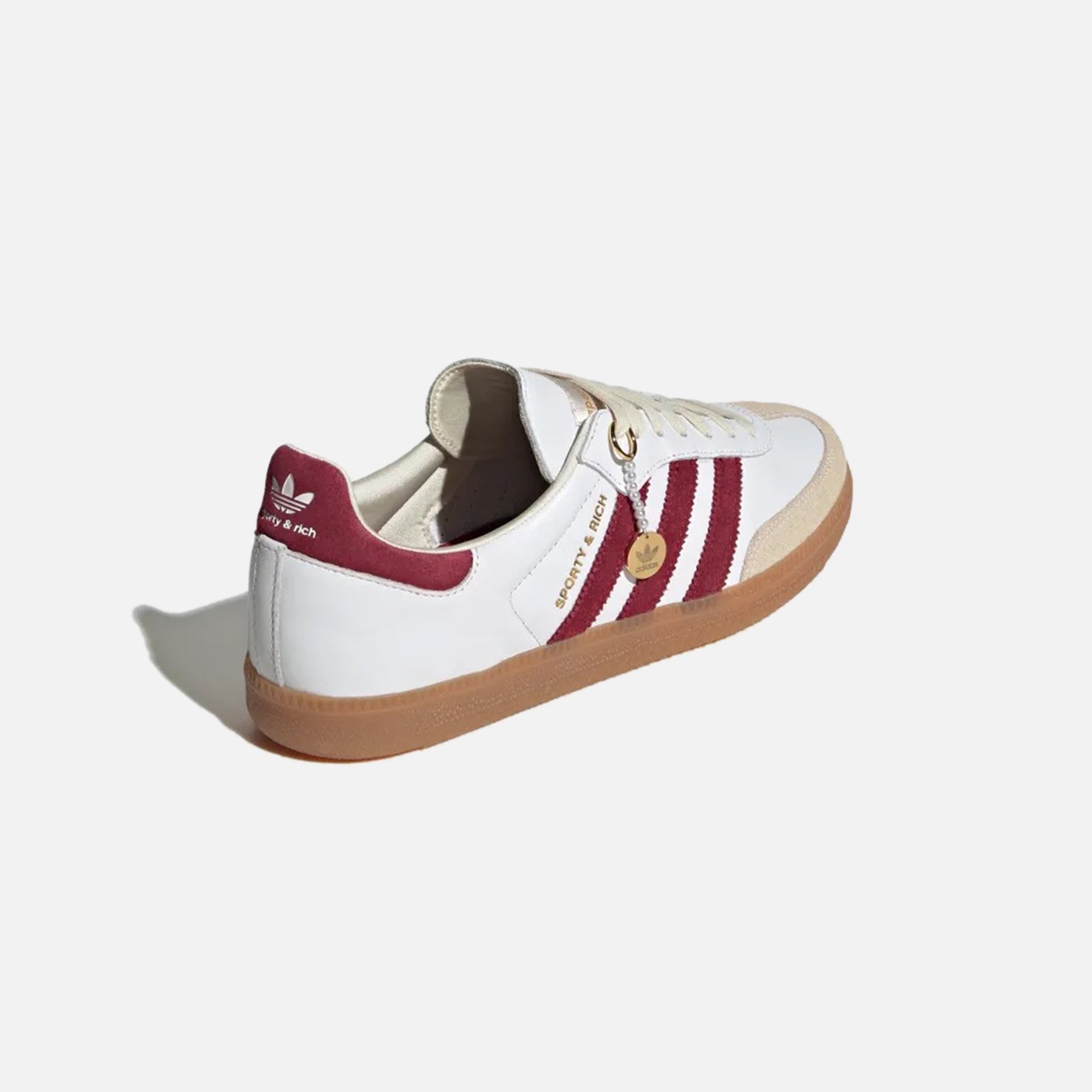 人気 ★ADIDAS X SPORTY & RICH★ SAMBA OG WHITE BURGUNDY Size 7 - adidas Sporty & Rich x Samba OG White Core Burgundy