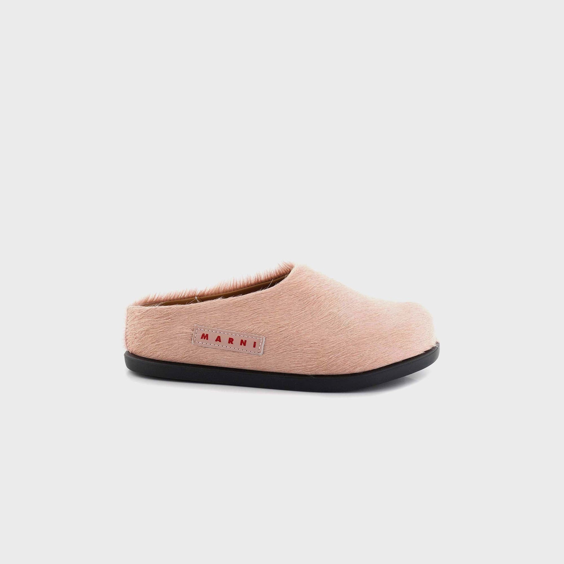 Marni GS Fussbett Pony Hair Slip-On Mules - Pink