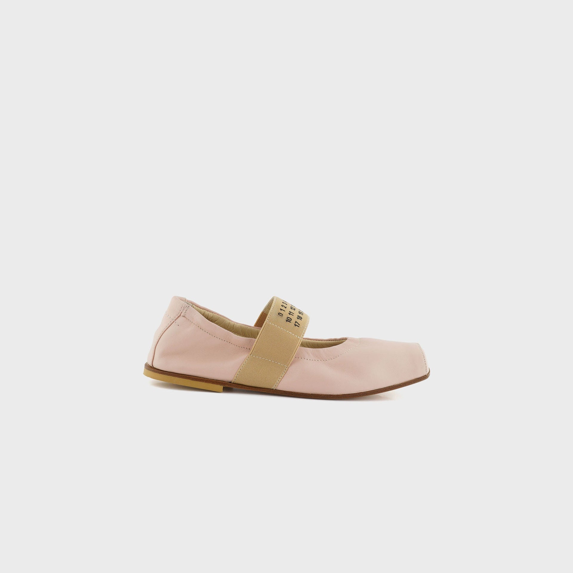MM6 Maison Margiela PS Square Toe Ballerina Flats - Pink / Nude