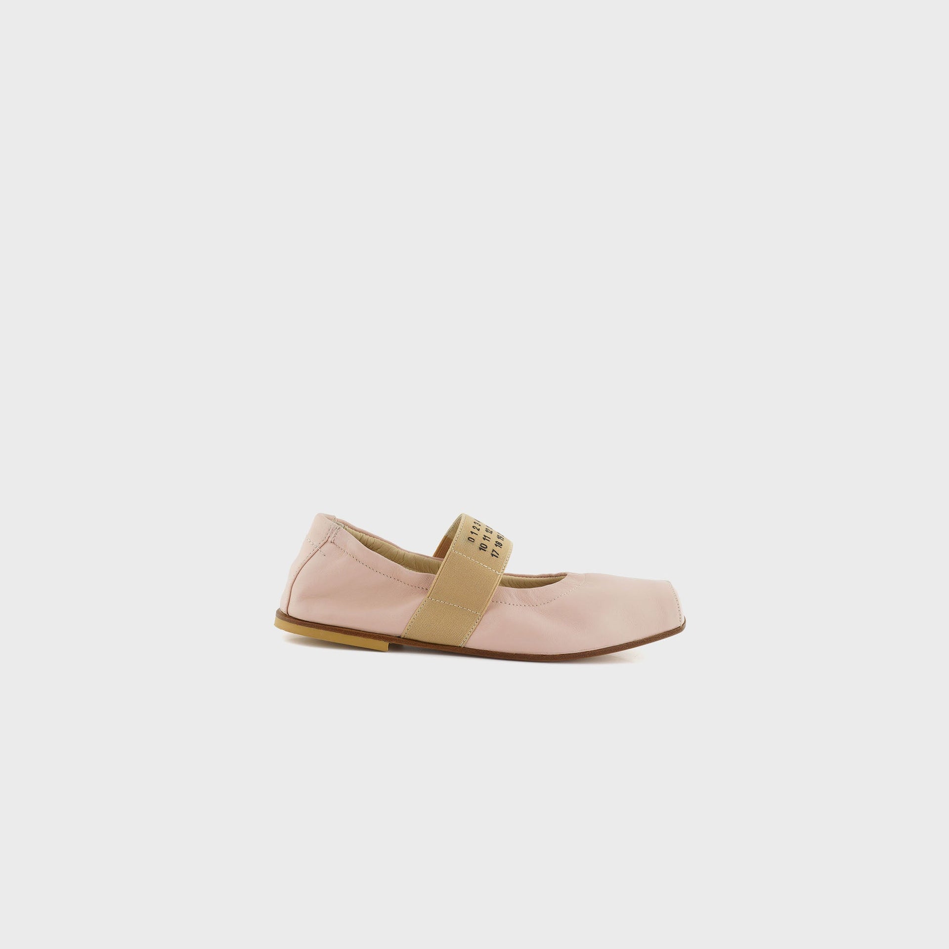 MM6 Maison Margiela TD Square Toe Ballerina Flats - Pink / Nude
