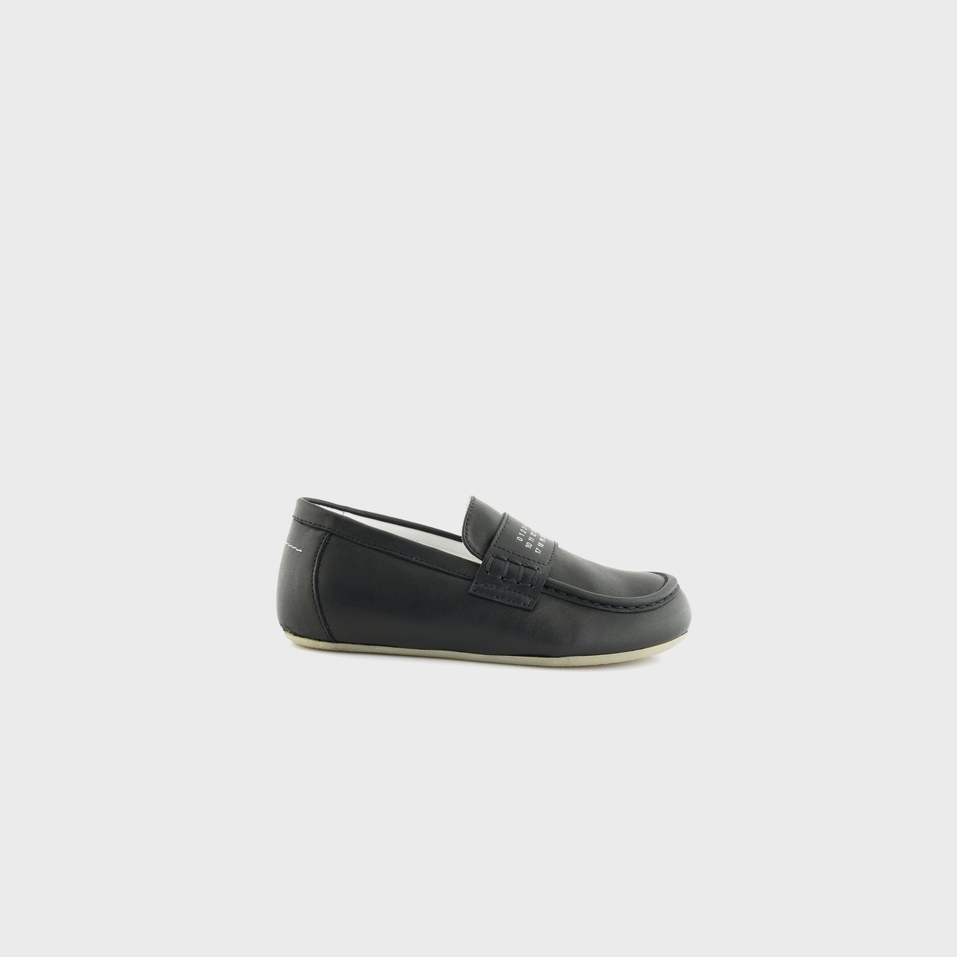 MM6 Maison Margiela TD Moccasin Leather Loafer - Black