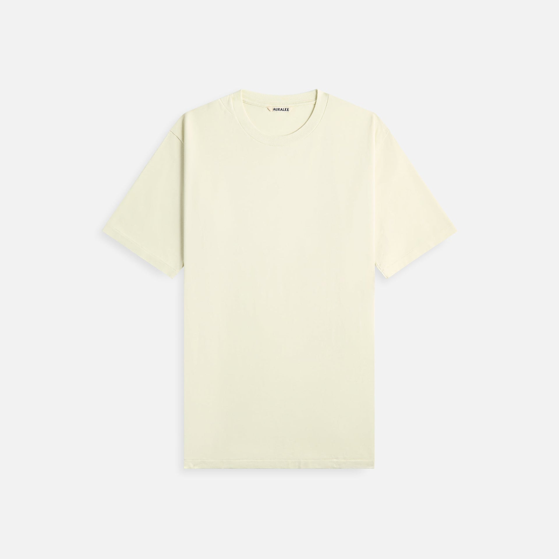 Auralee Luster Plaiting Tee - Ivory Pistachio