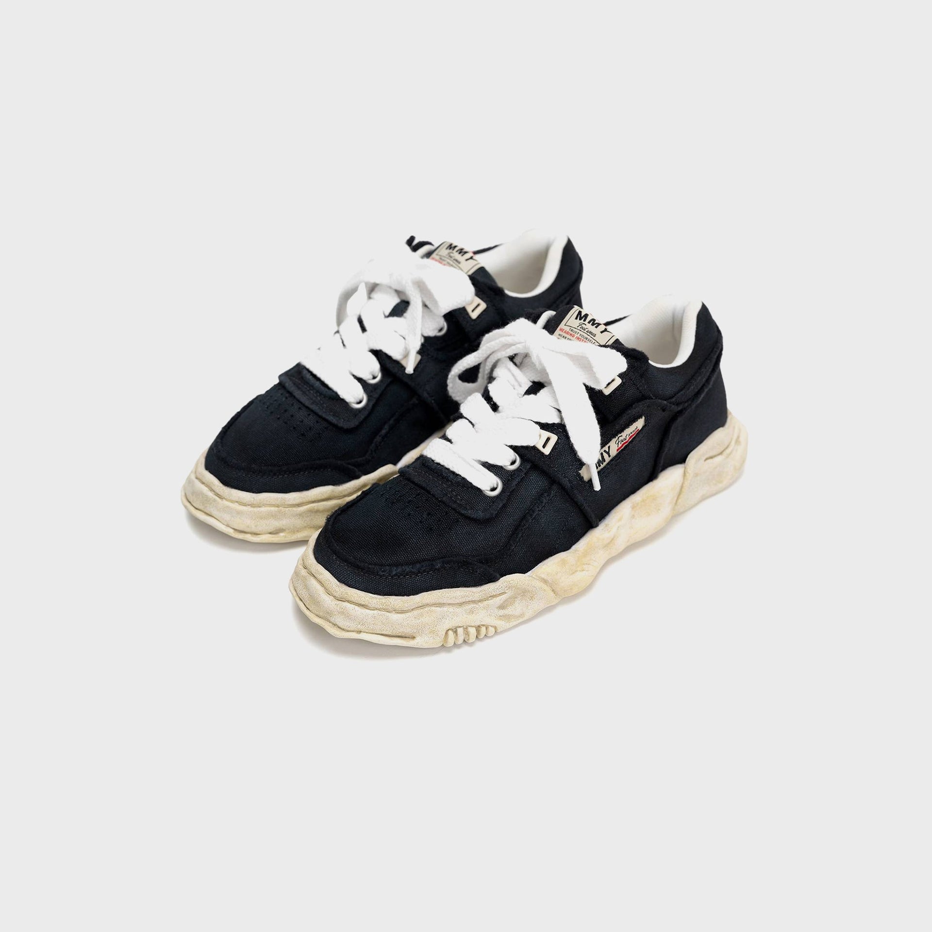 Mihara Yasuhiro Original Sole Embroidery Vintage Effect Canvas - Black / Parker