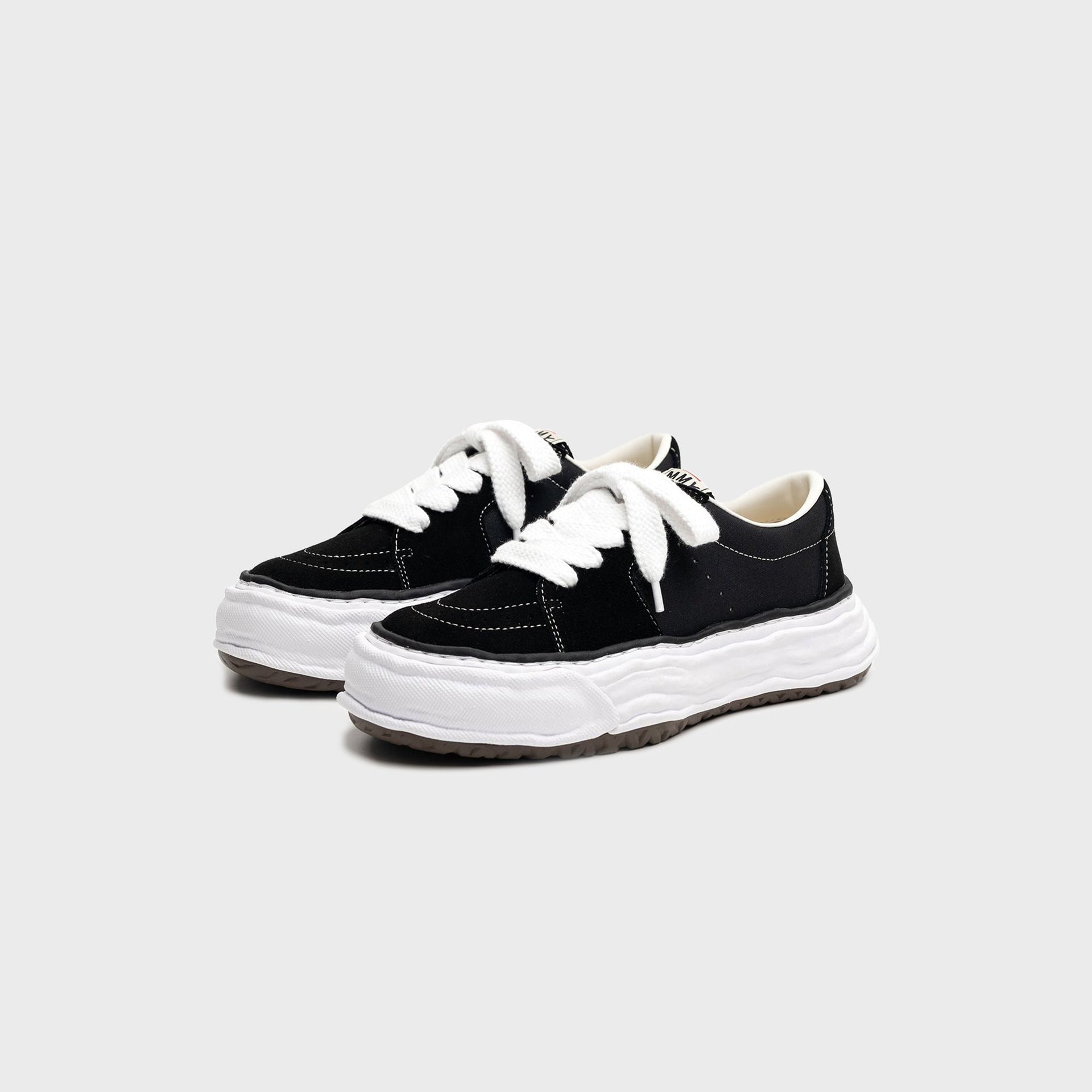 Mihara Yasuhiro Eric OG Sole Mix Material Low-Top Sneaker - Black