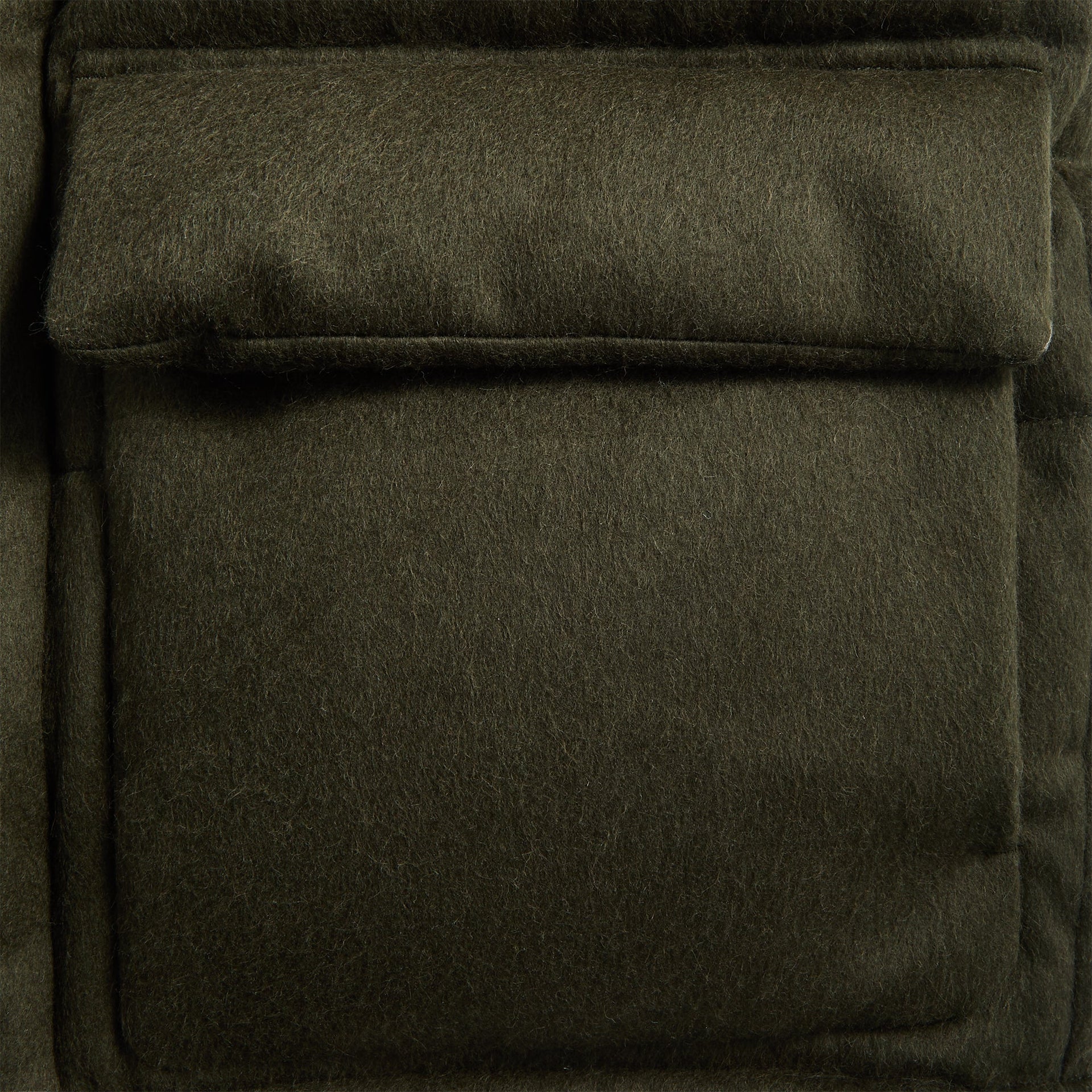 Auralee Baby Camel Flannel Down Blouson - Dark Olive