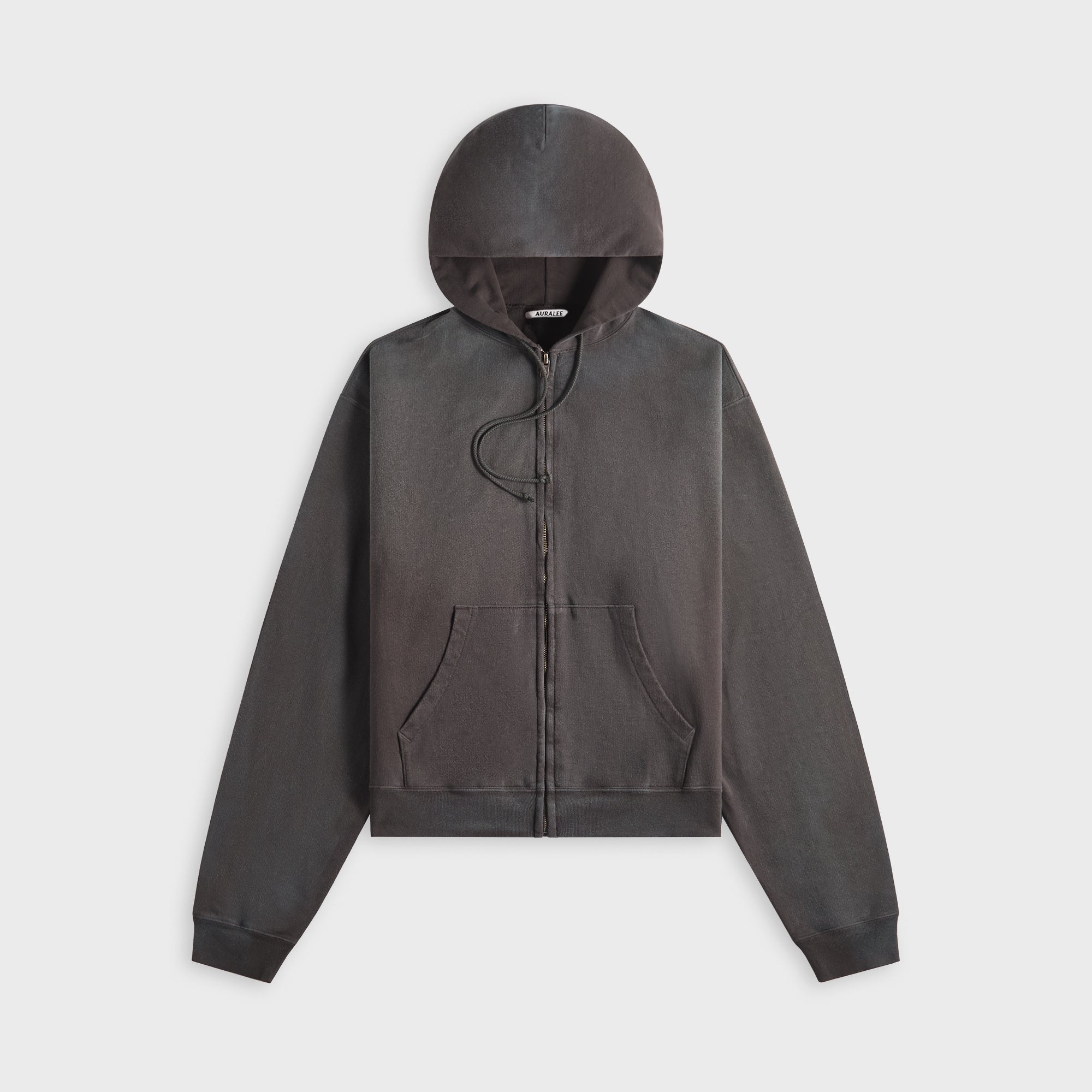 Auralee Product Dyed Pima Light Sweat Zip Parka - Ink Black – Kith