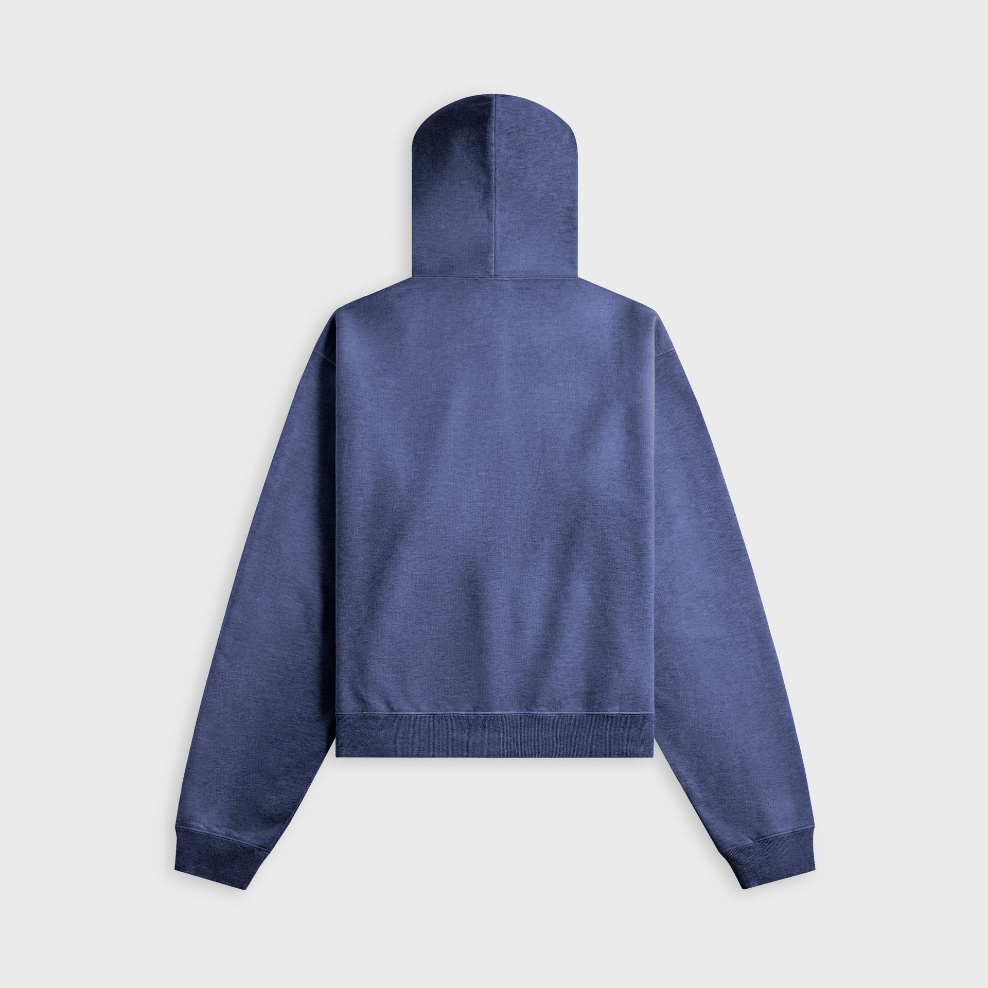 Auralee Product Dyed Pima Light Sweat Zip Parka - Light Navy