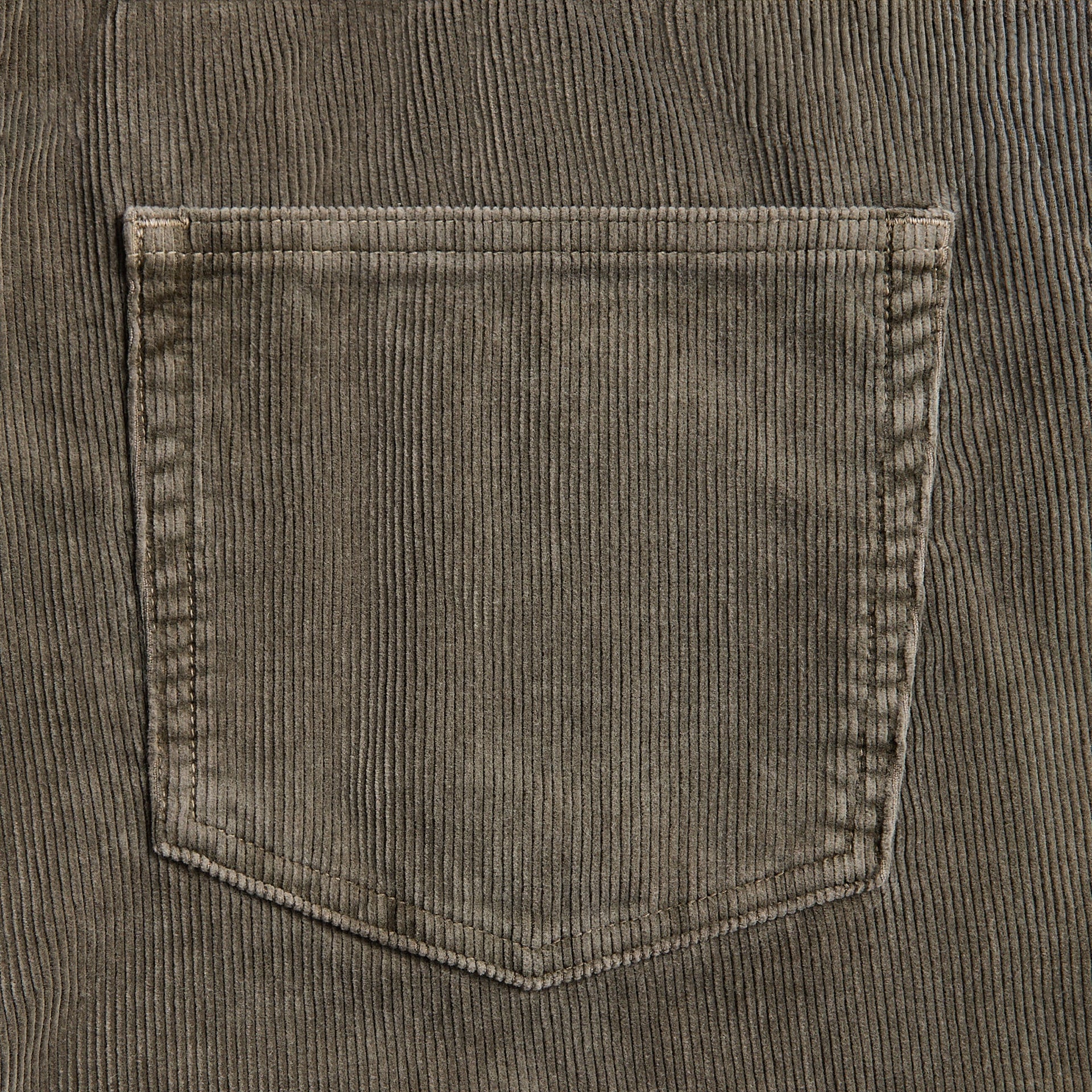 Auralee Pigment Dyed Finx Corduroy Wide 5P Pants - Olive Brown